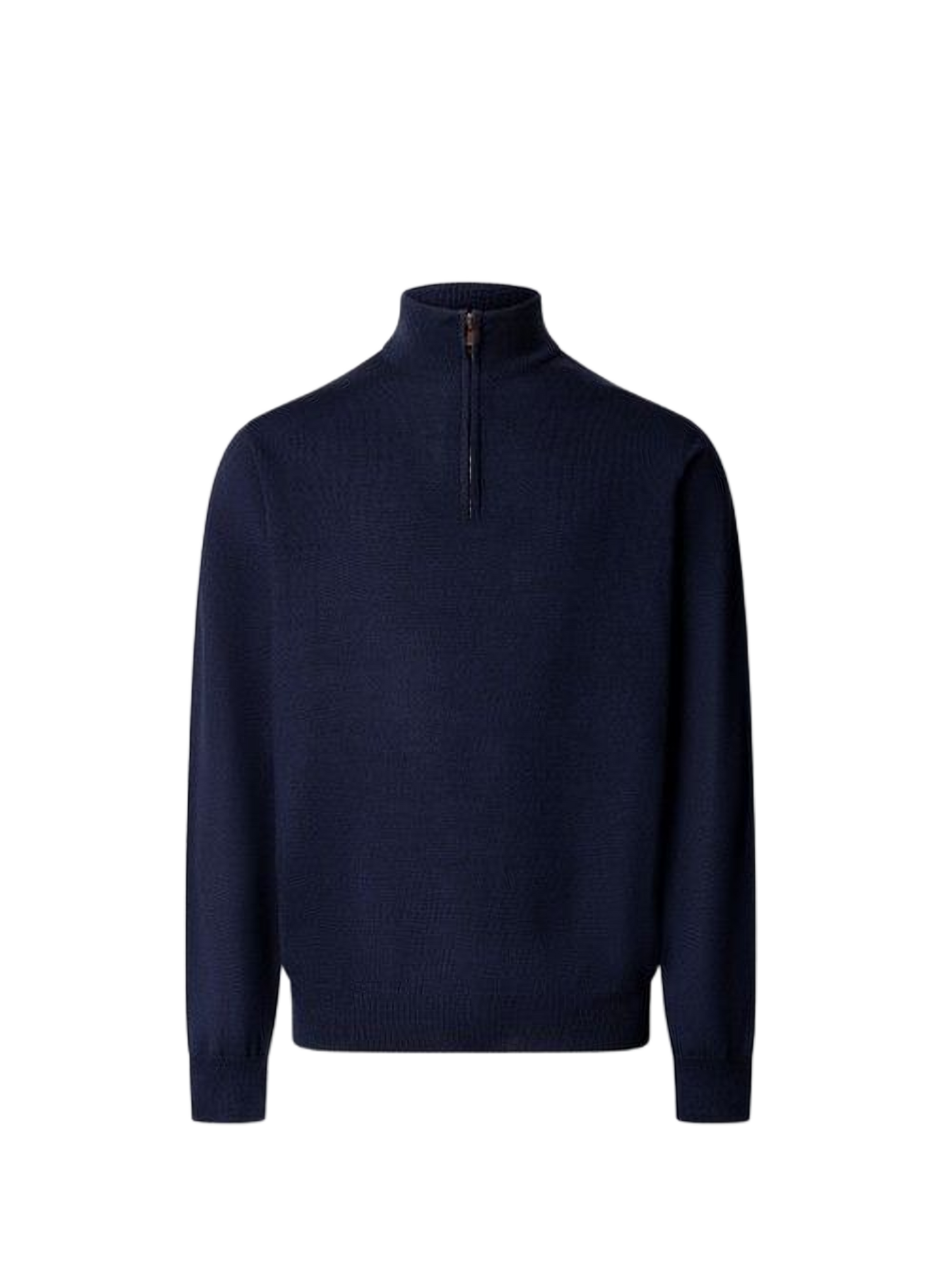 Merino wool zip-neck jumper FACONNABLE Blue