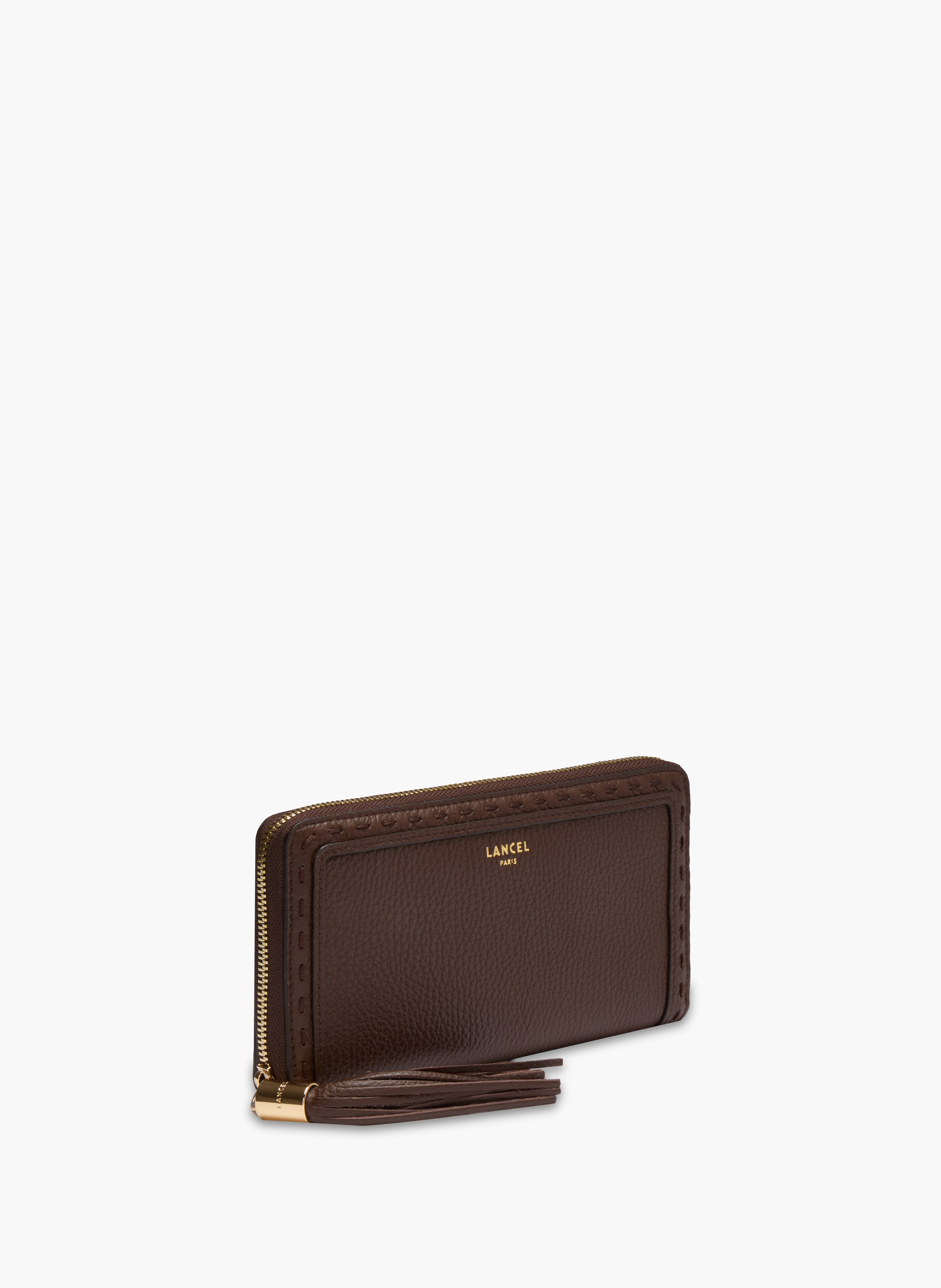 Lange ritssluiting portemonnee van Lancel in leer | Bruin LANCEL Dames