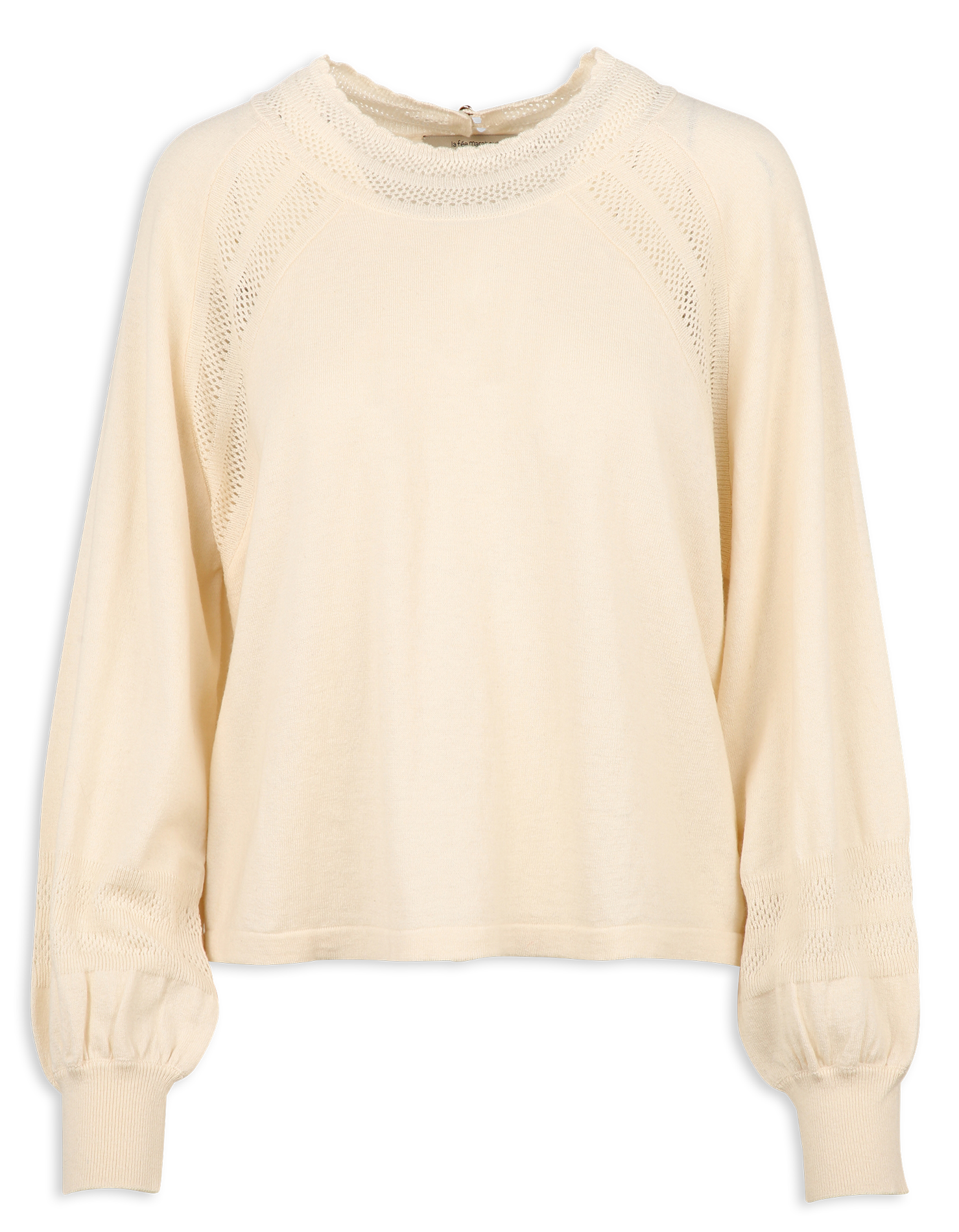 Oversized trui van wol en biologisch katoen LA FEE MARABOUTEE Wit