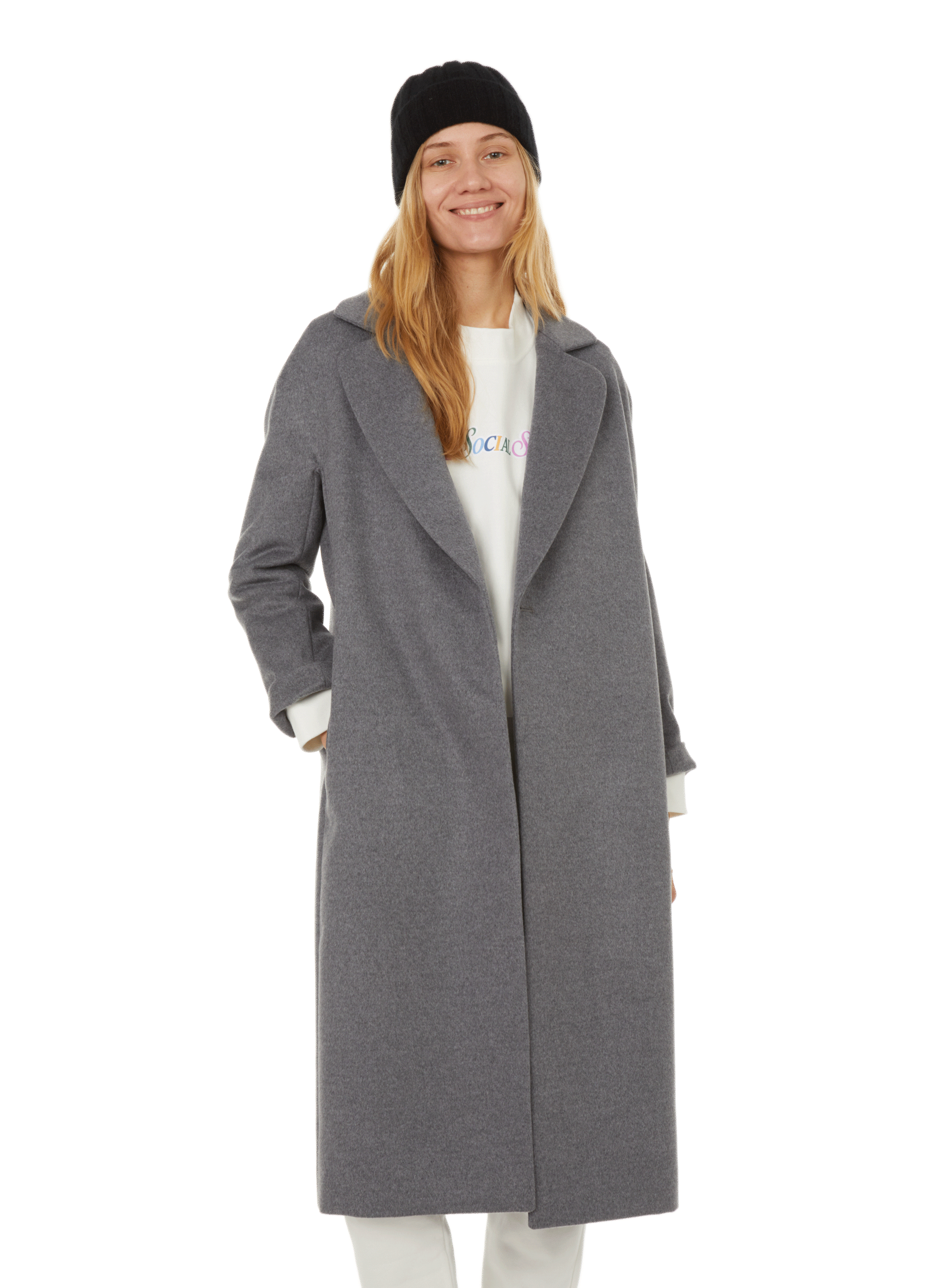 THE SOCIAL SUNDAY Long wool coat Grey