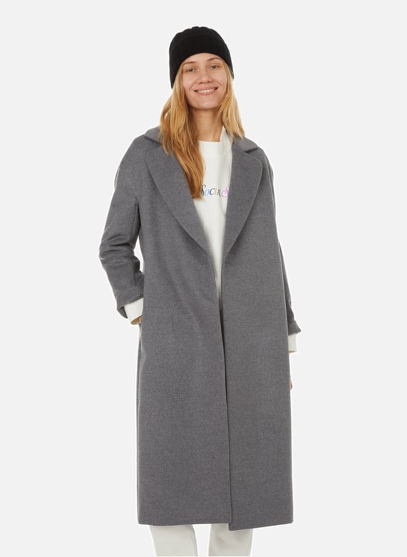 Manteau long en laine Gris