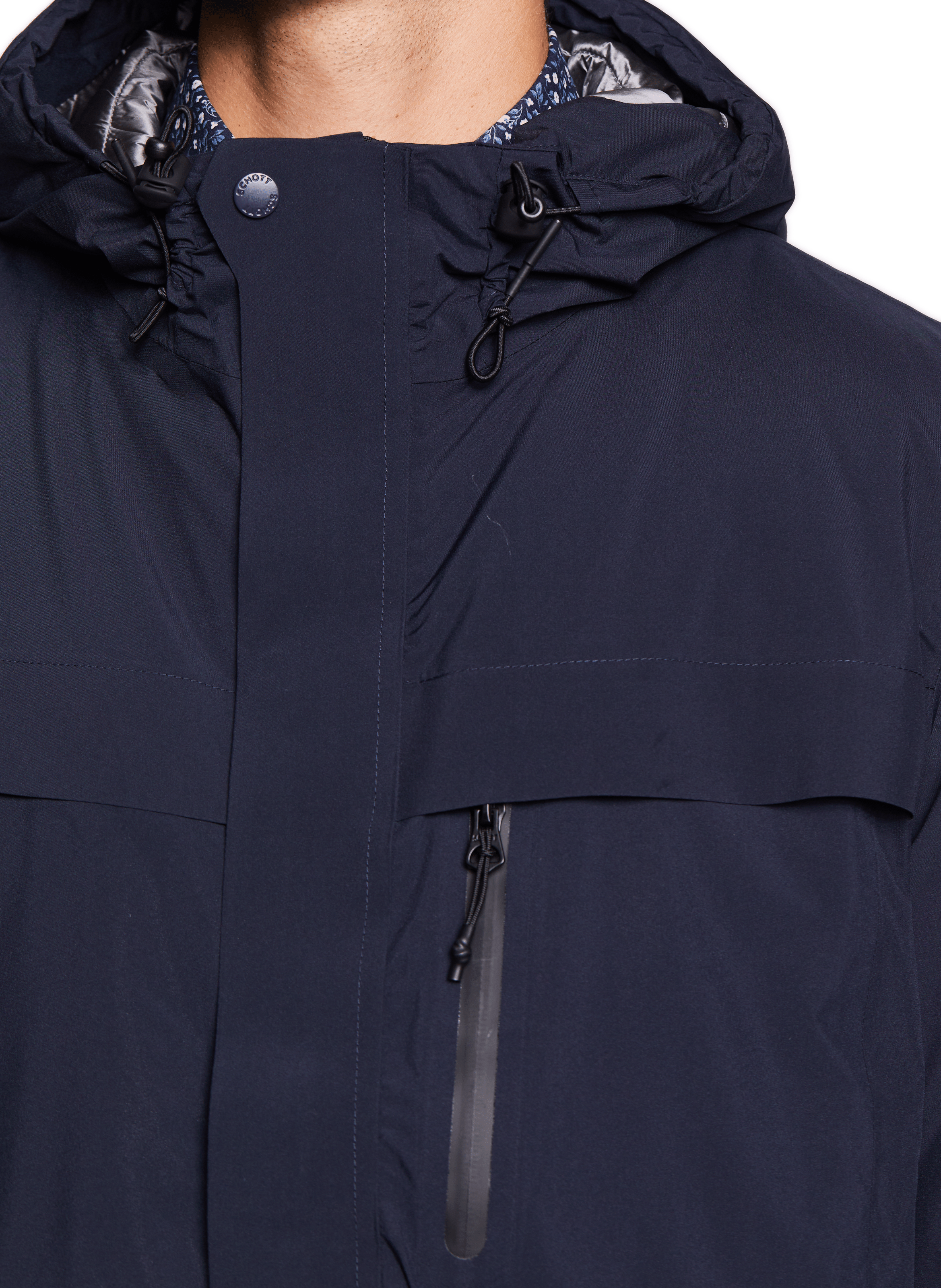 Parka à capuche SCHOTT Bleu
