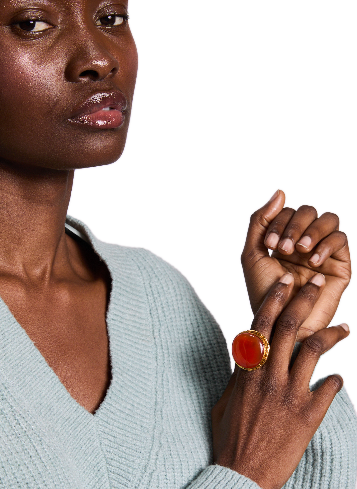 Bague Macaron  SYLVIA TOLEDANO Rouge