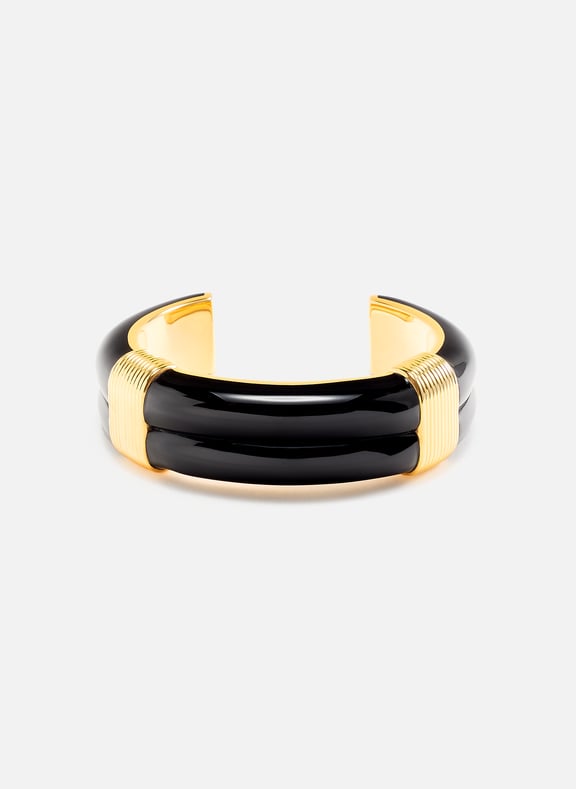 Bracelet Katt en résine noire Noir by AURELIE BIDERMANN AURELIE BIDERMANN Bracelet Katt en résine noire Noir