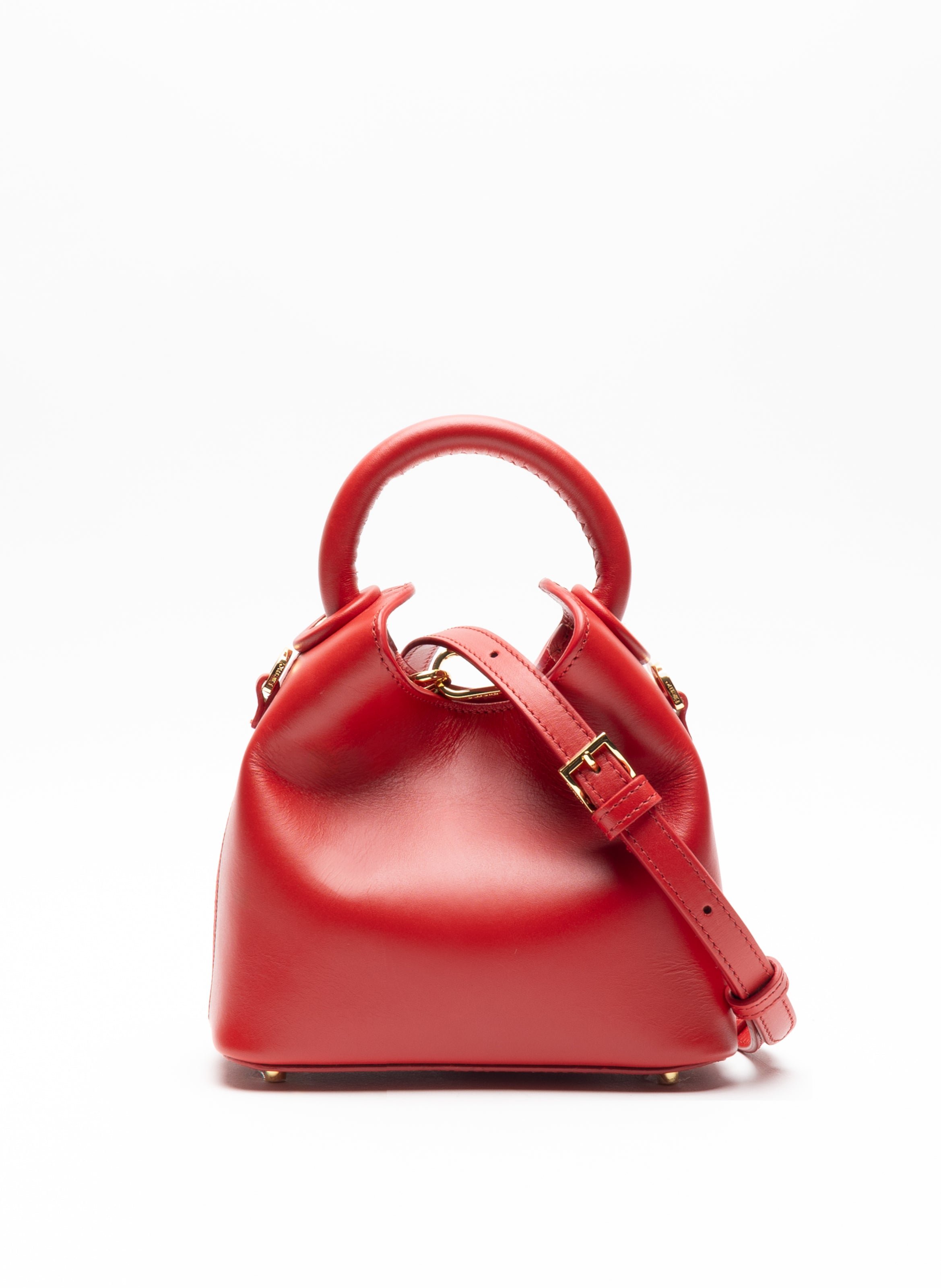 Sac madeleine en cuir ELLEME Rouge