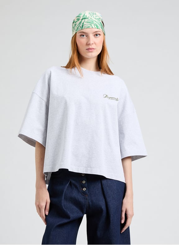 The Corto cotton t-shirt Grey by JACQUEMUS JACQUEMUS The Corto cotton t-shirt Grey