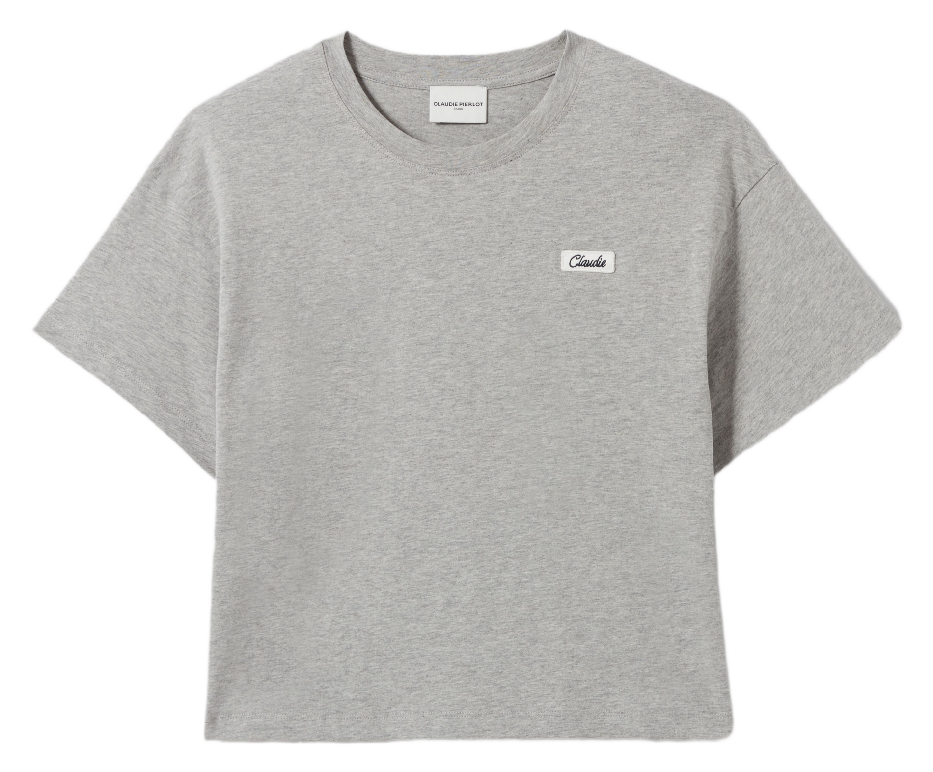 Tee-shirt droit en coton CLAUDIE PIERLOT Gris