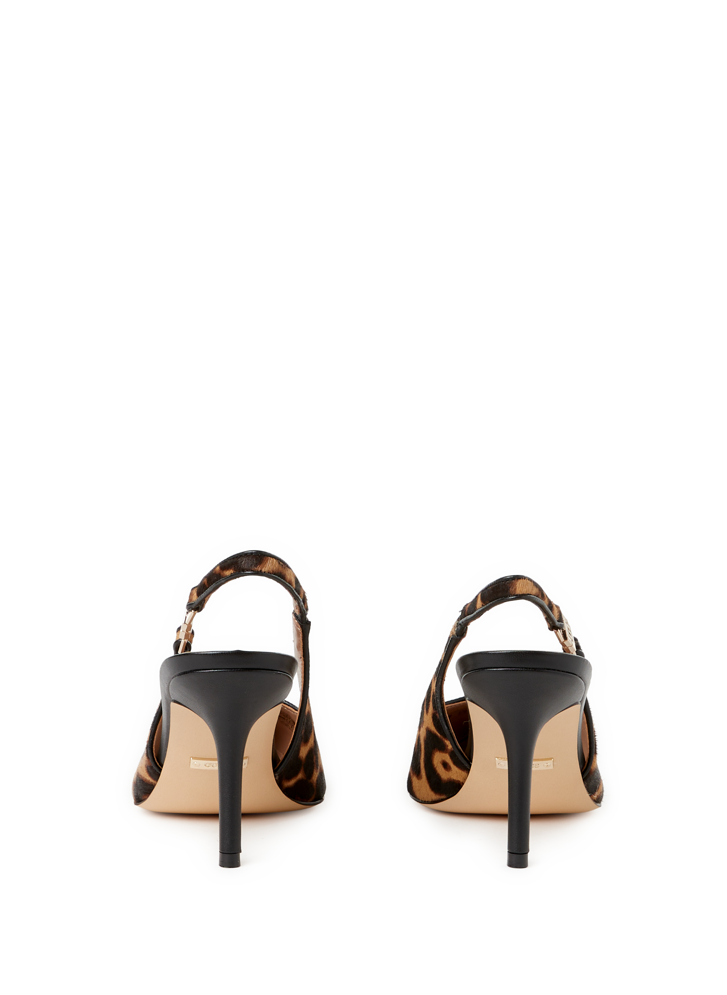 Slingback en cuir mélangé GUESS Marron