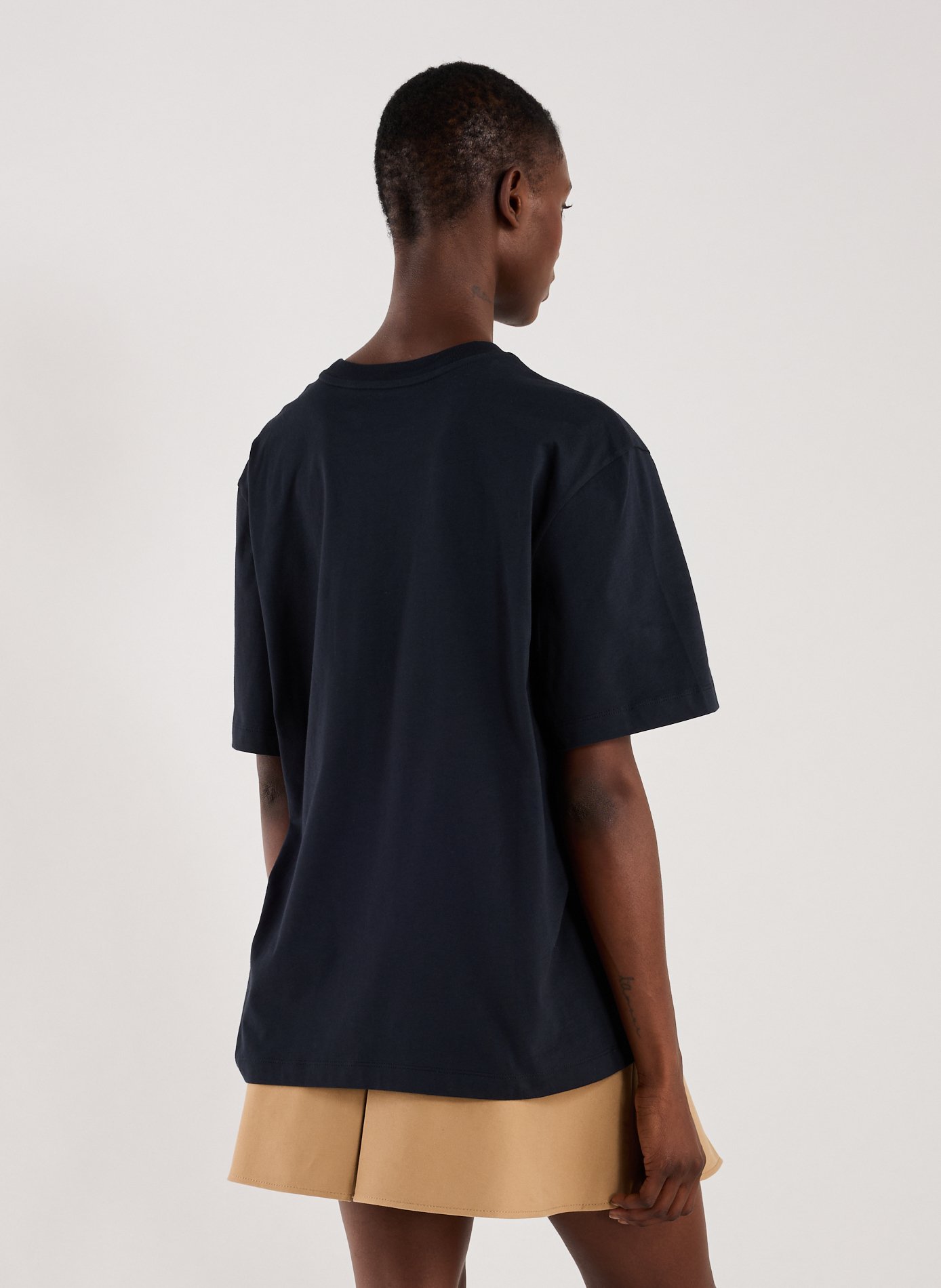 Cotton Logo T-shirt MONCLER Blue