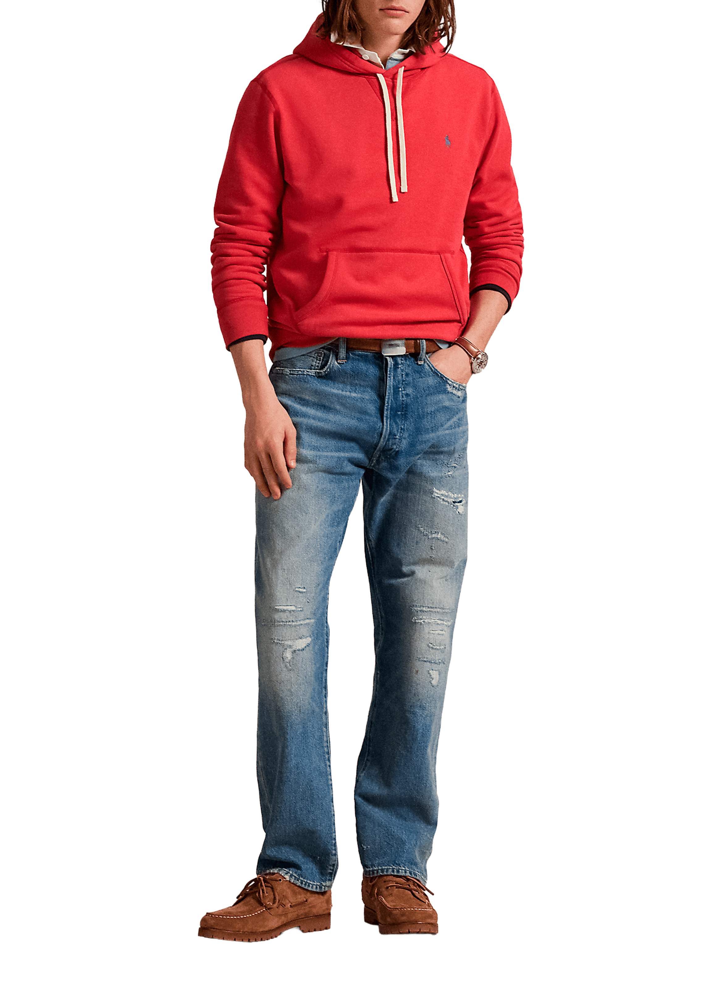 Hoodie en coton POLO RALPH LAUREN Rouge