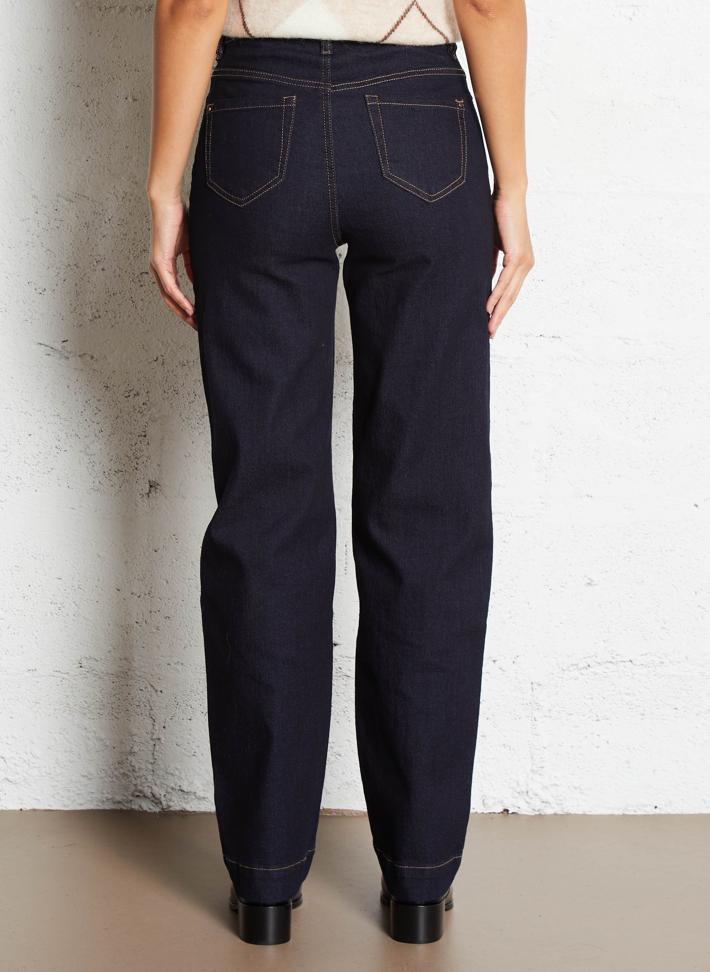 Jean droit en coton mélangé agathe MAISON 123 Bleu