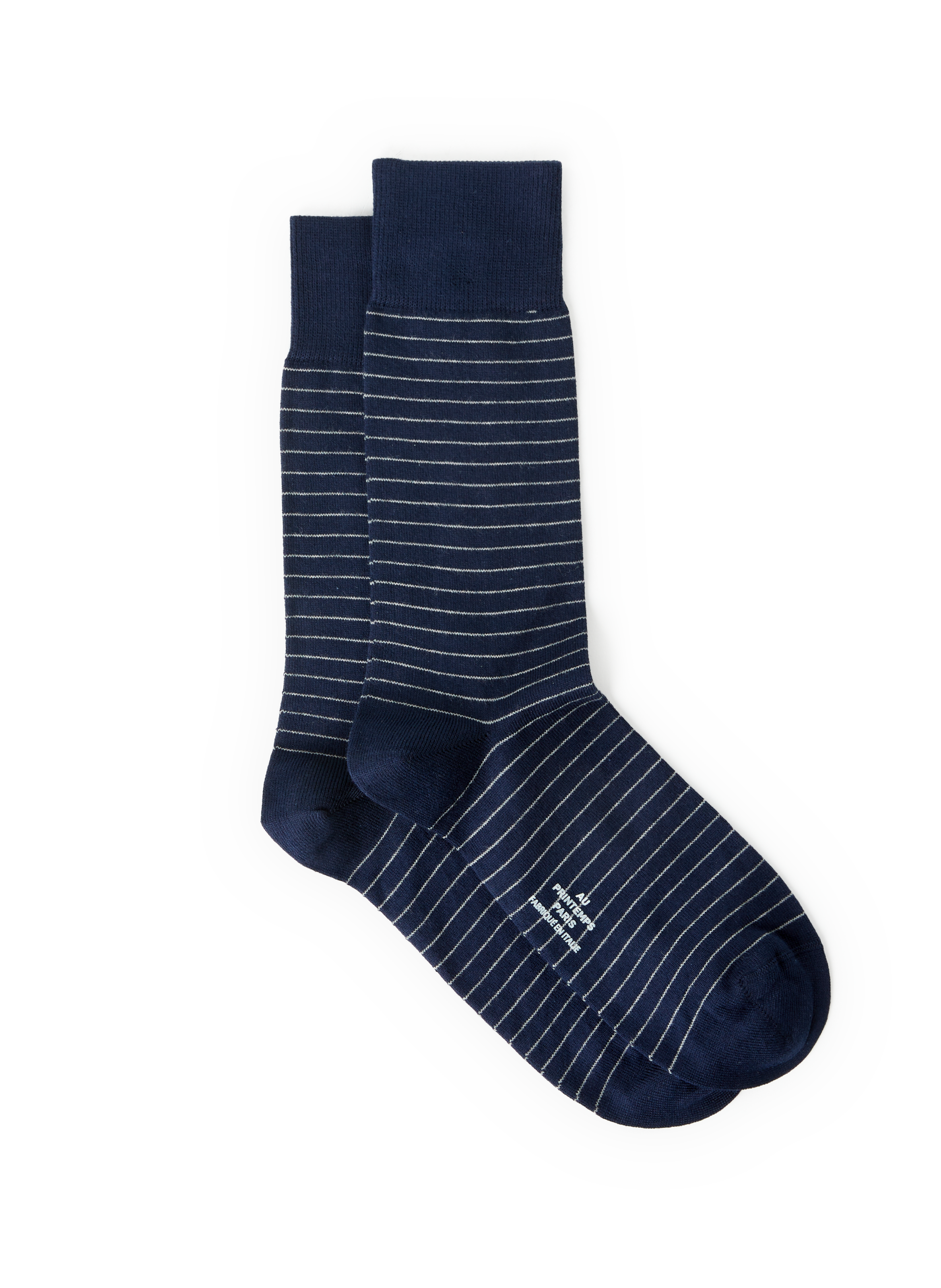 Set of two pairs of high socks in blended cotton. AU PRINTEMPS PARIS Multicolour