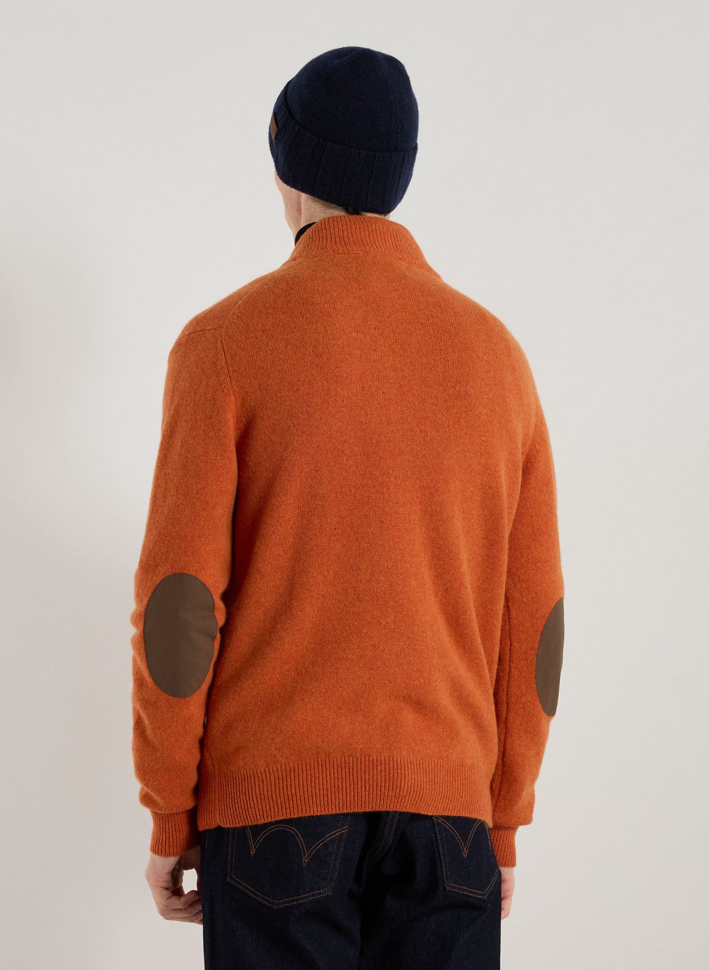 Pull à col montant en laine  HACKETT Beige