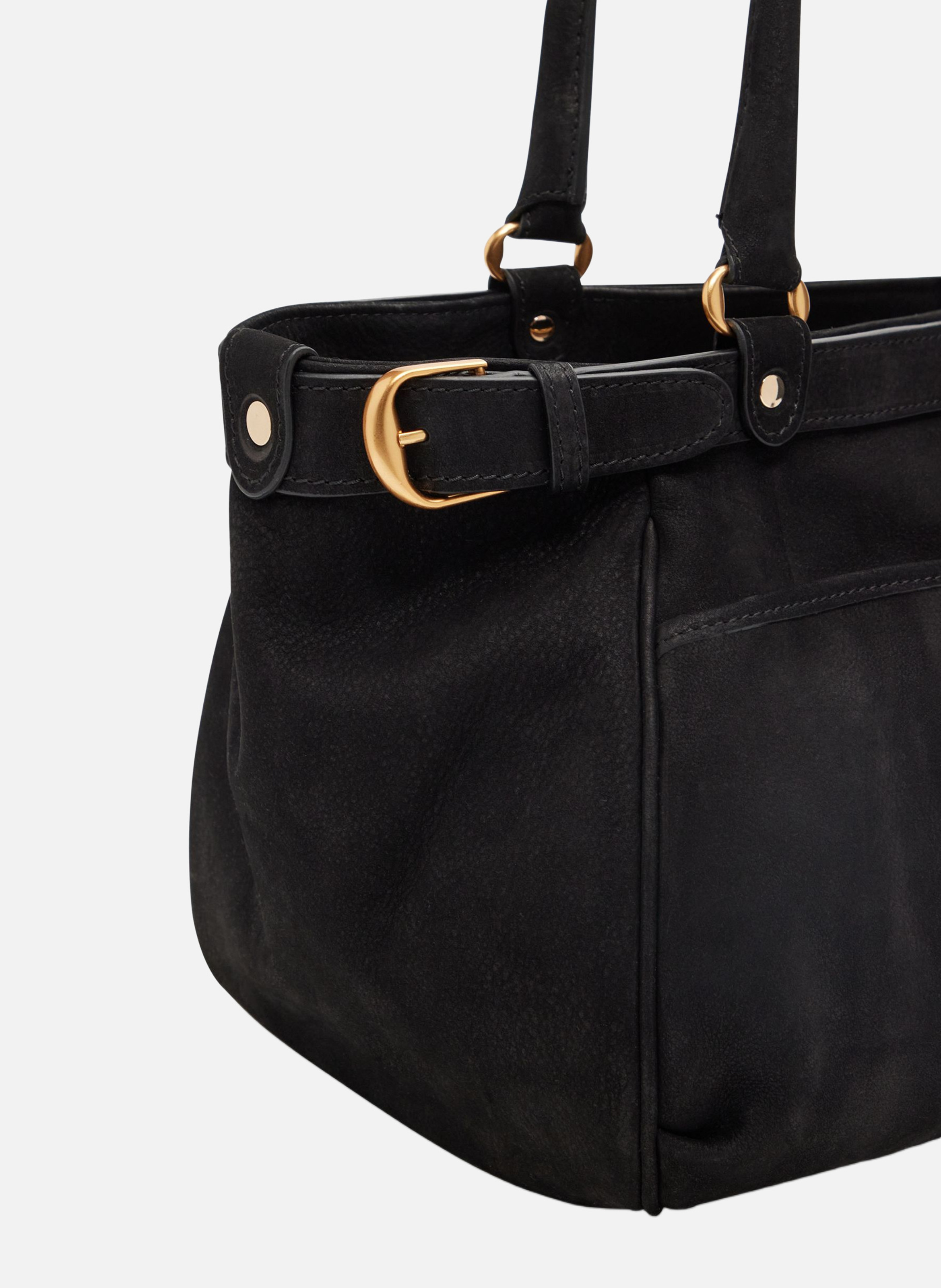 Grand sac lune en cuir VANESSA BRUNO Noir