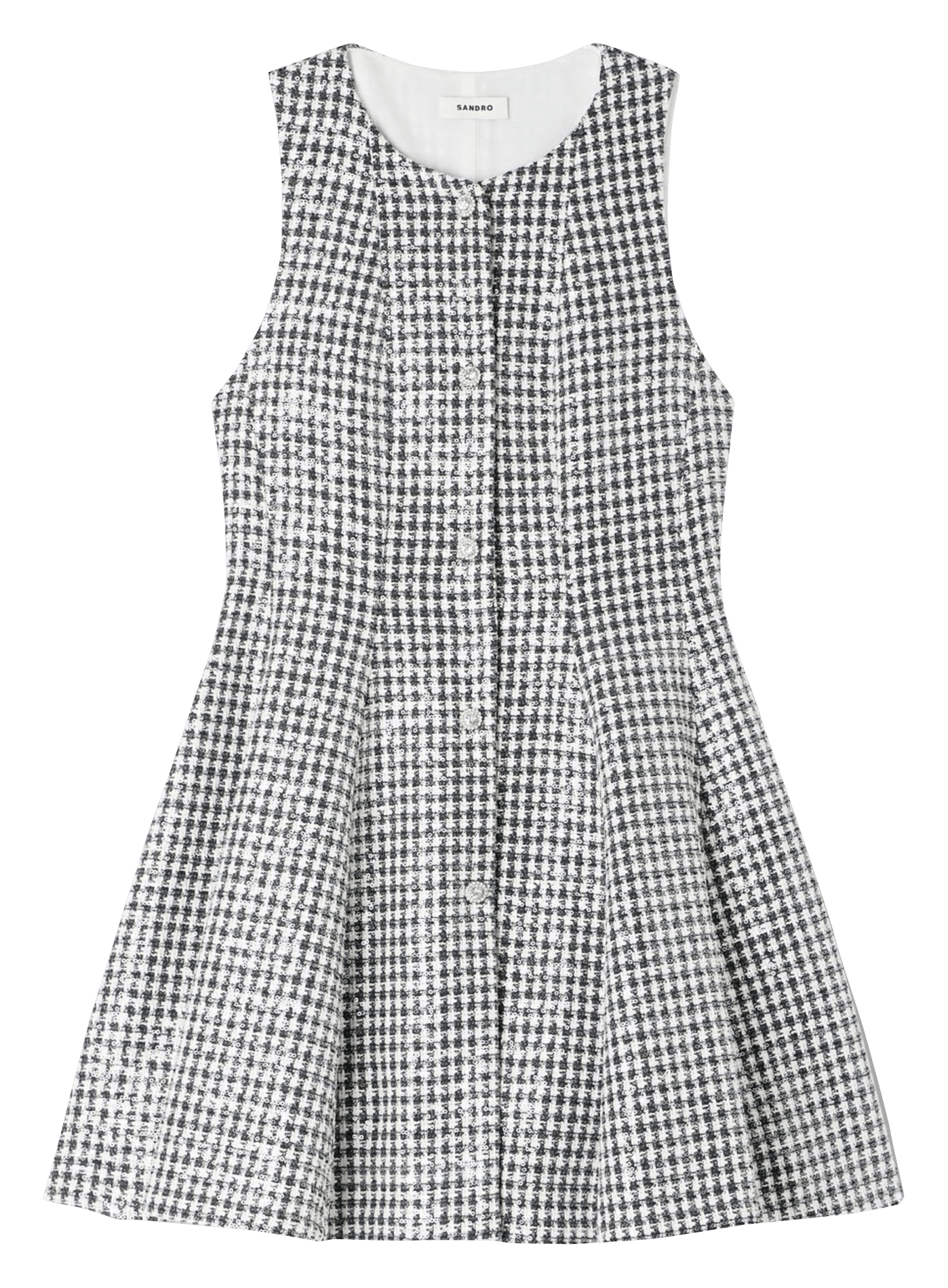 Robe courte col rond SANDRO Noir