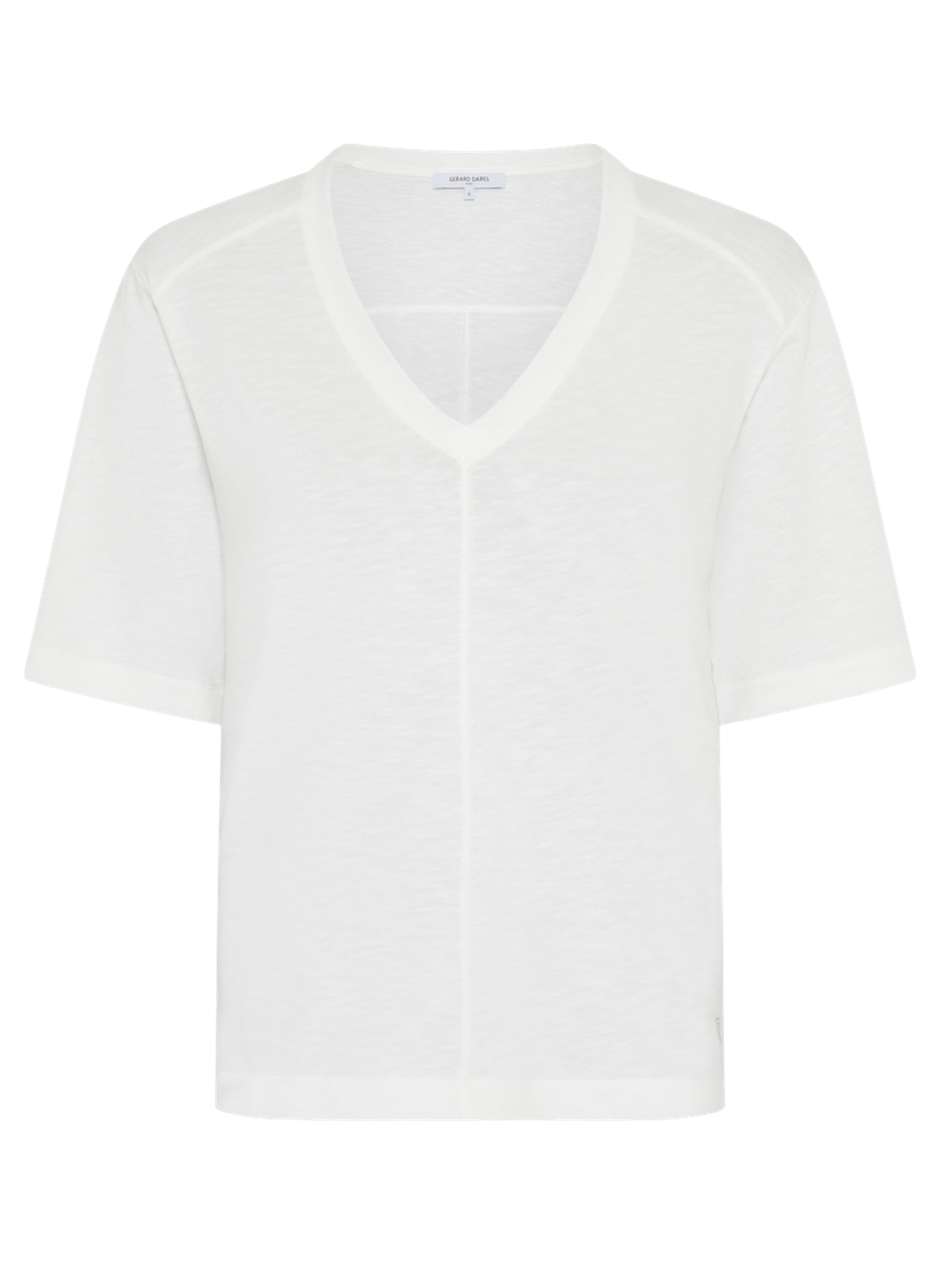T-shirt V en coton - MARISA GERARD DAREL Blanc