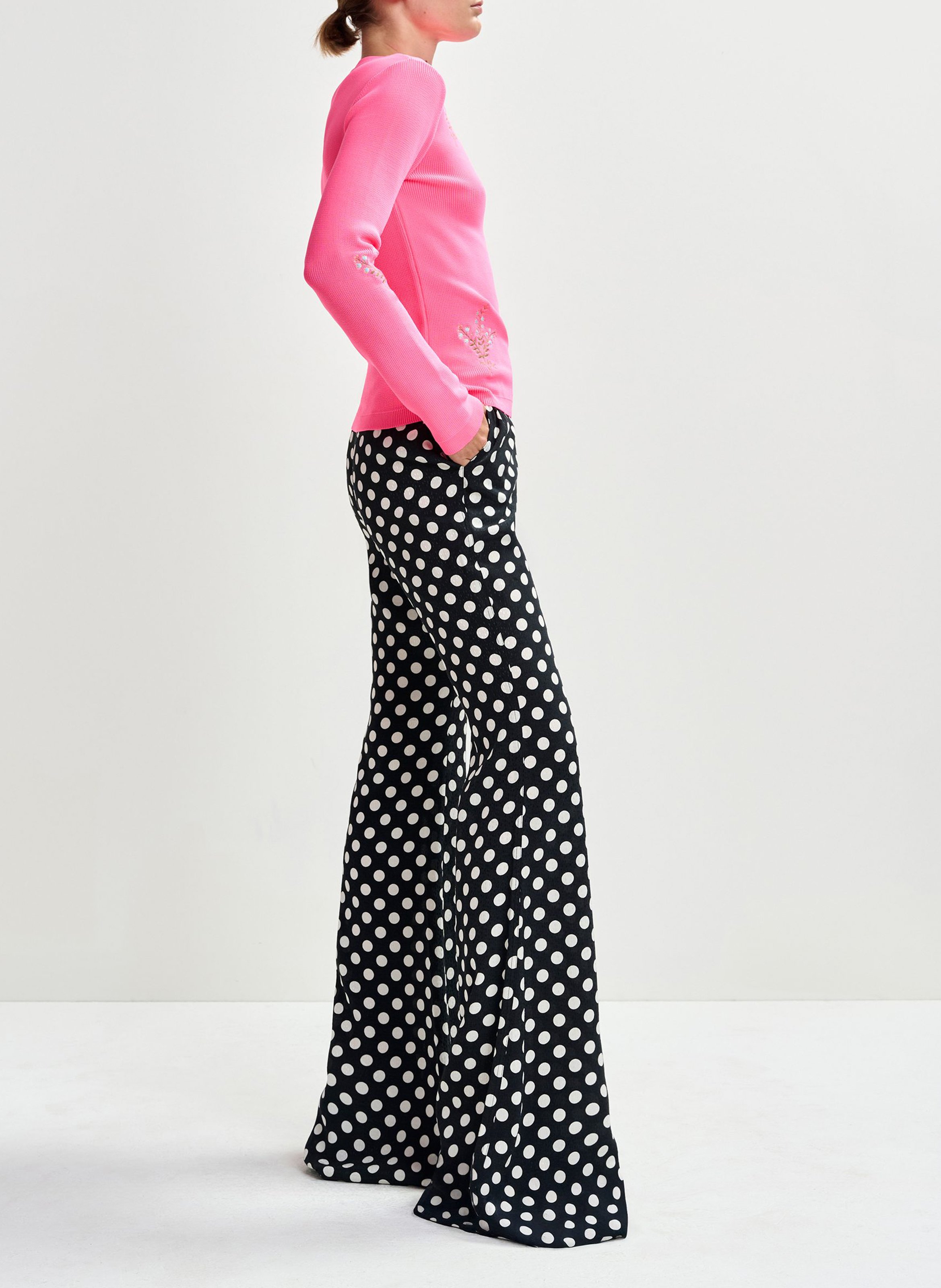 Pantalon flare imprimé Jodie ESSENTIEL ANTWERP Noir