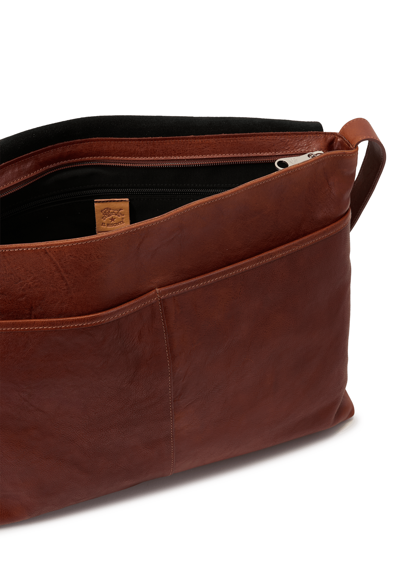 Besace Brolio en cuir IL BISONTE Marron
