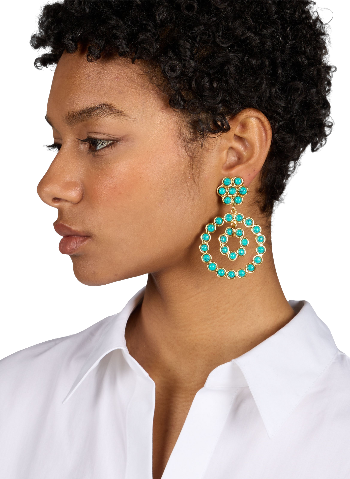 Boucles d'oreille Happy Flower SYLVIA TOLEDANO Bleu