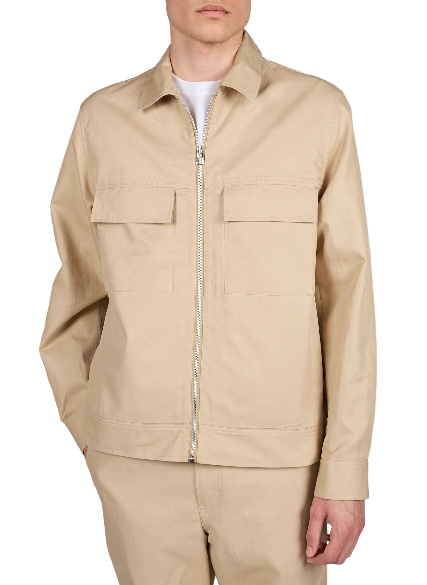Veste col classique en coton et lin PAUL SMITH Beige
