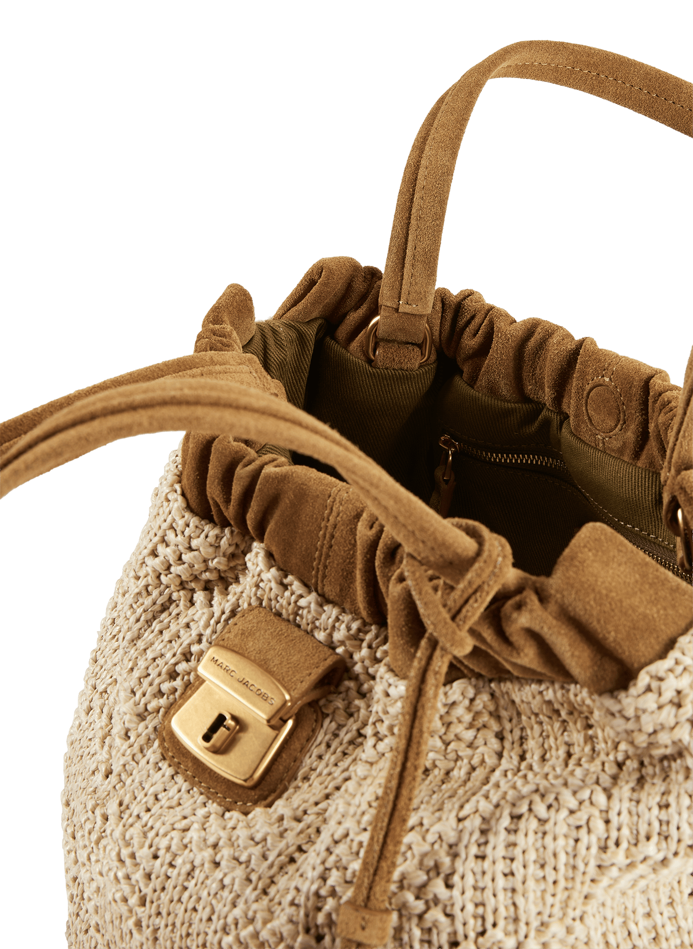 Sac à main raphia avec charms MARC JACOBS Beige