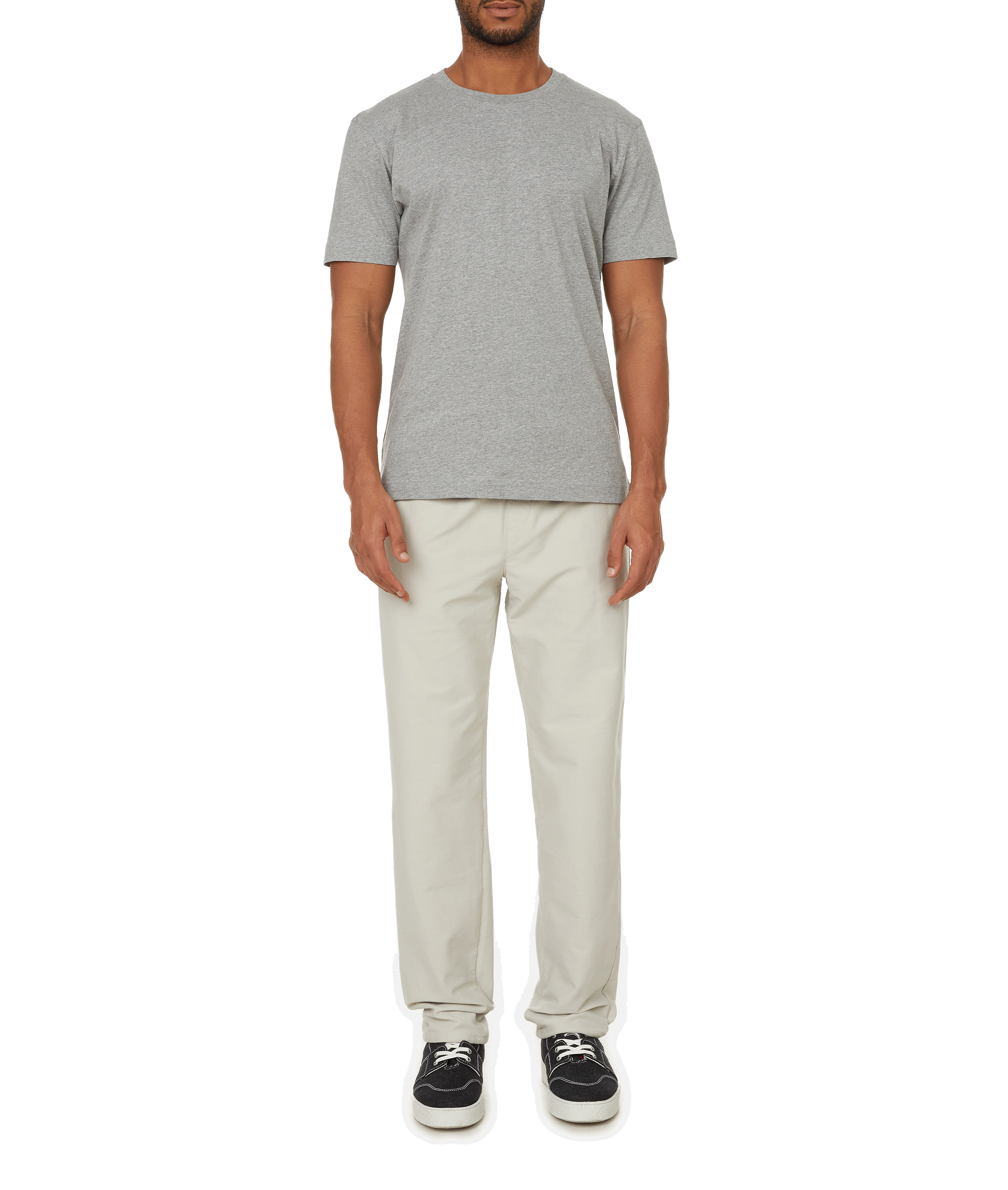 Organic cotton round-neck T-shirt AU PRINTEMPS PARIS Silver