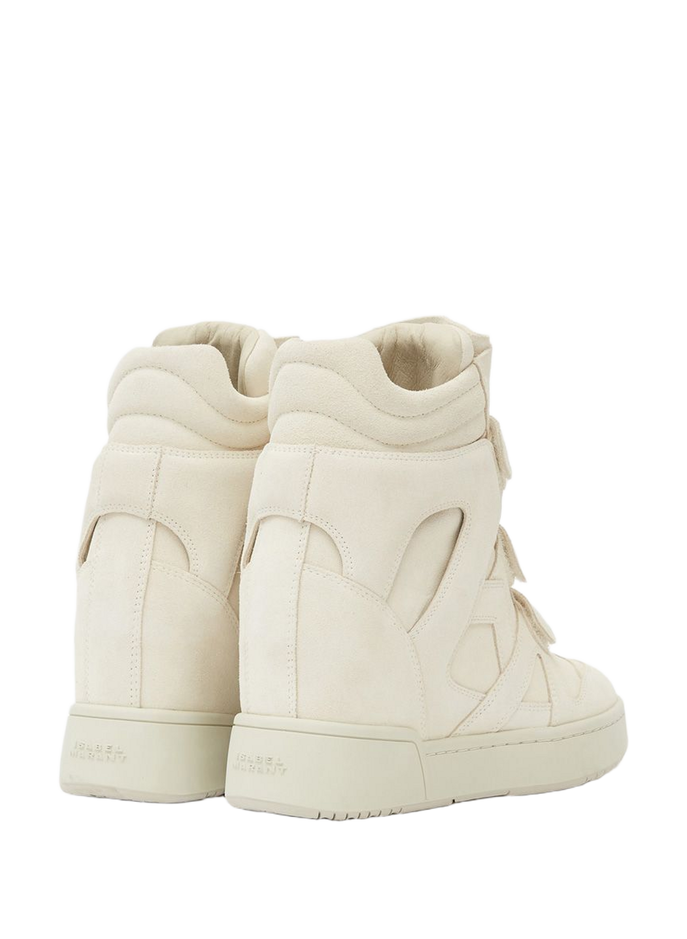 Wedge high-top sneakers in suede leather ISABEL MARANT White