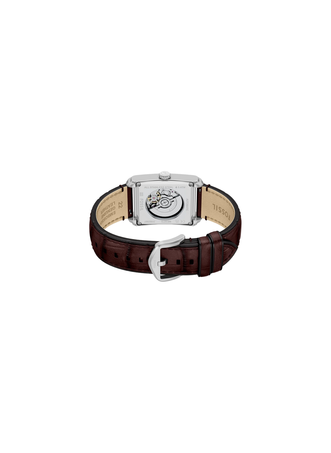 Montre analogique Automatic en cuir FOSSIL Bleu