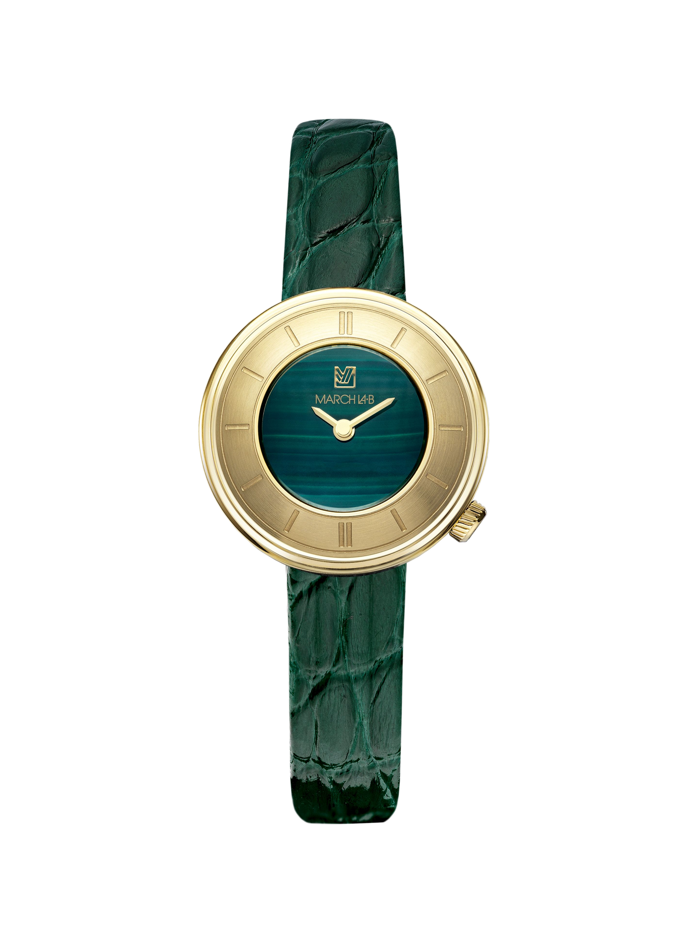 Montre quartz Lady Volante en cuir d'alligator MARCH LA.B Vert