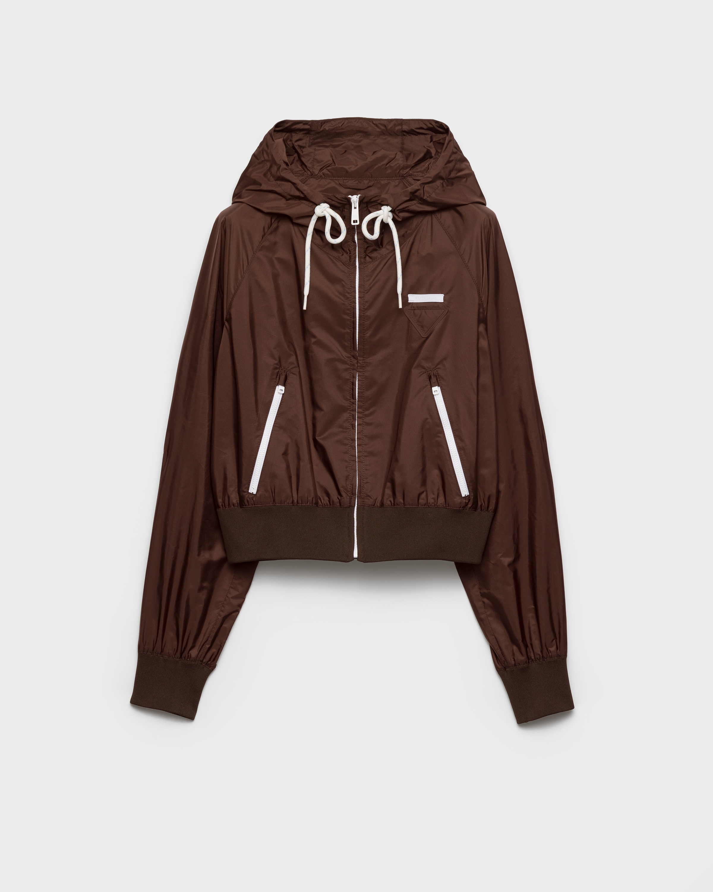 Blouson en re-nylon léger PRADA Marron