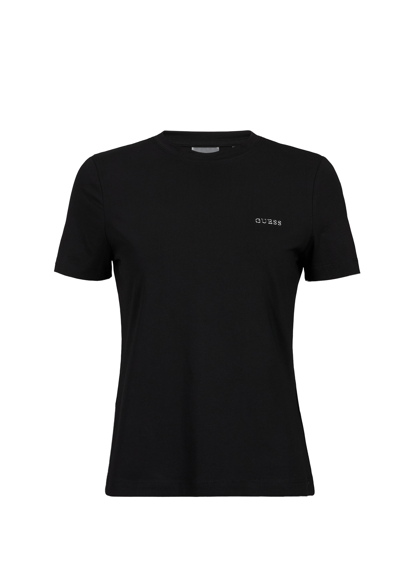 T-shirt Tracey à logo brillant en coton mélangé GUESS Noir