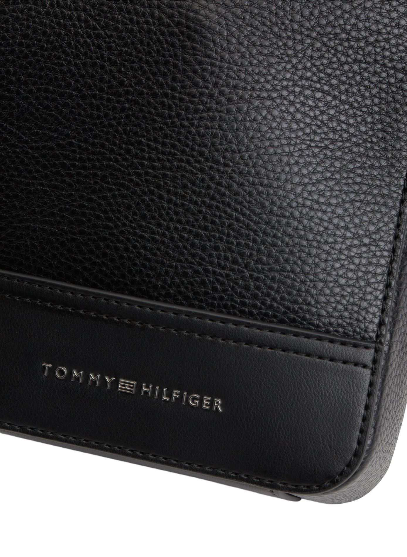 Schultertasche aus Kalbsleder TOMMY HILFIGER Schwarz