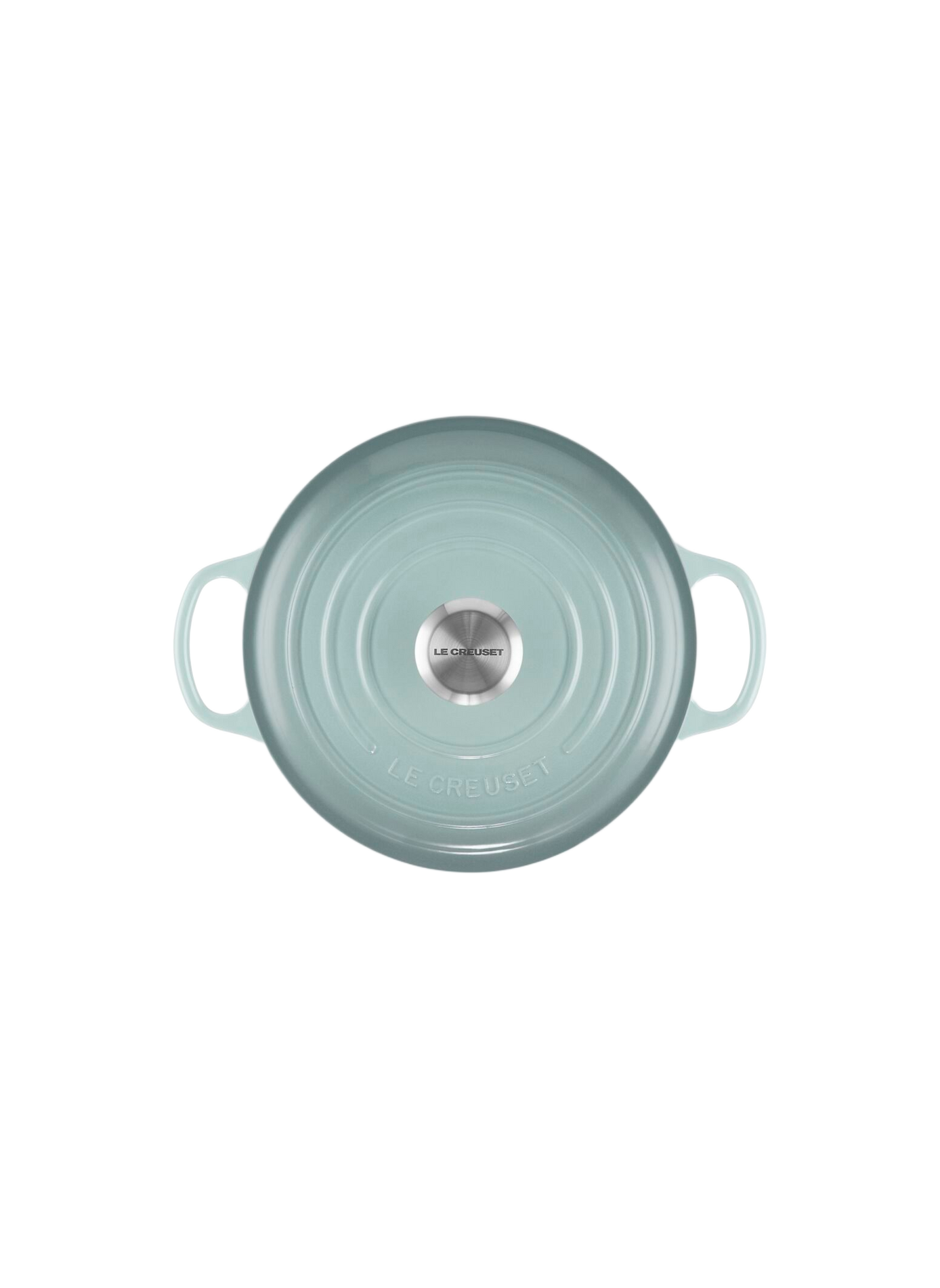 Runde emaillierte Gusseisen-Cocotte LE CREUSET Grau