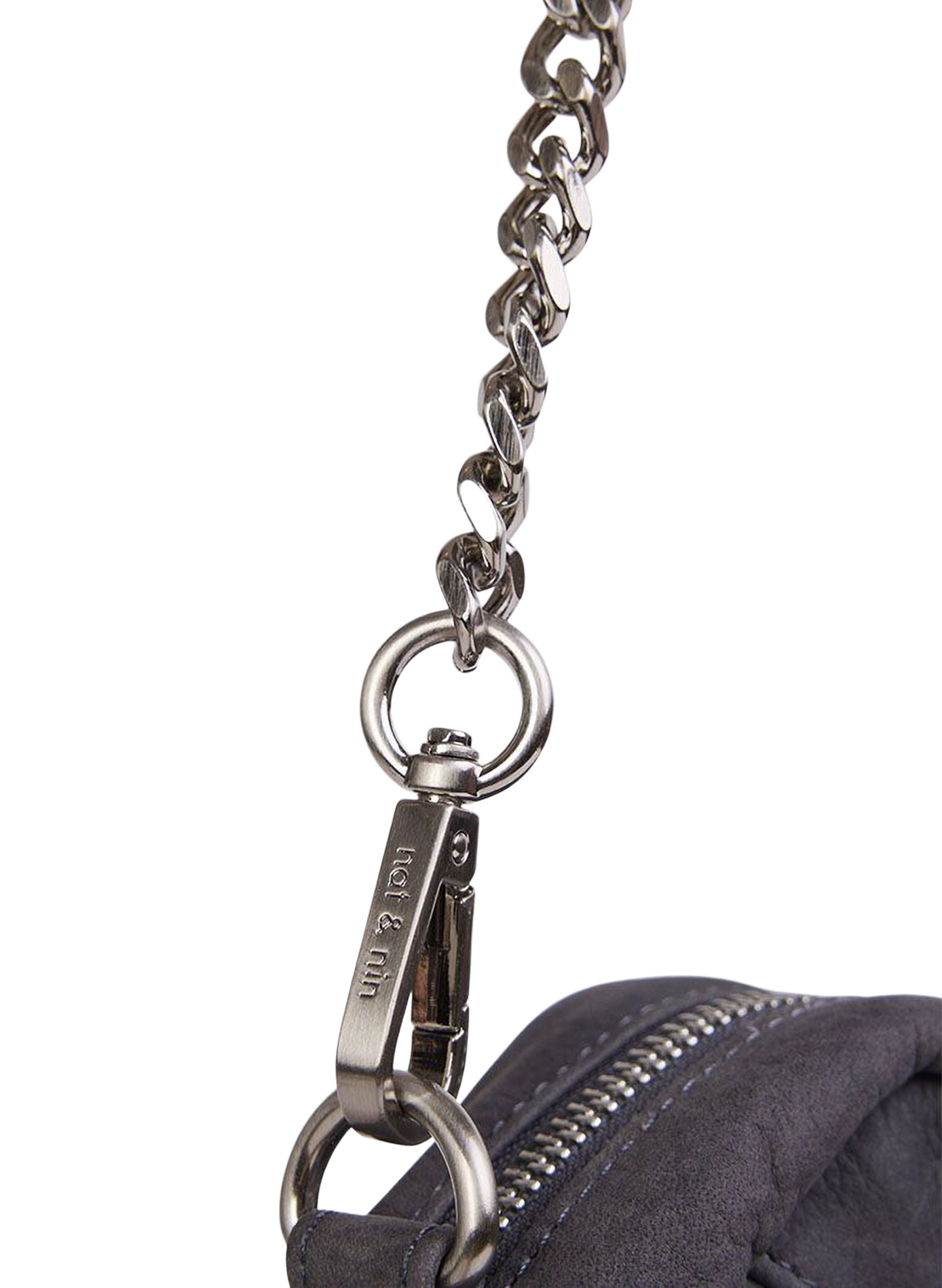 Jill Schultertasche mit Kette NAT & NIN Silber