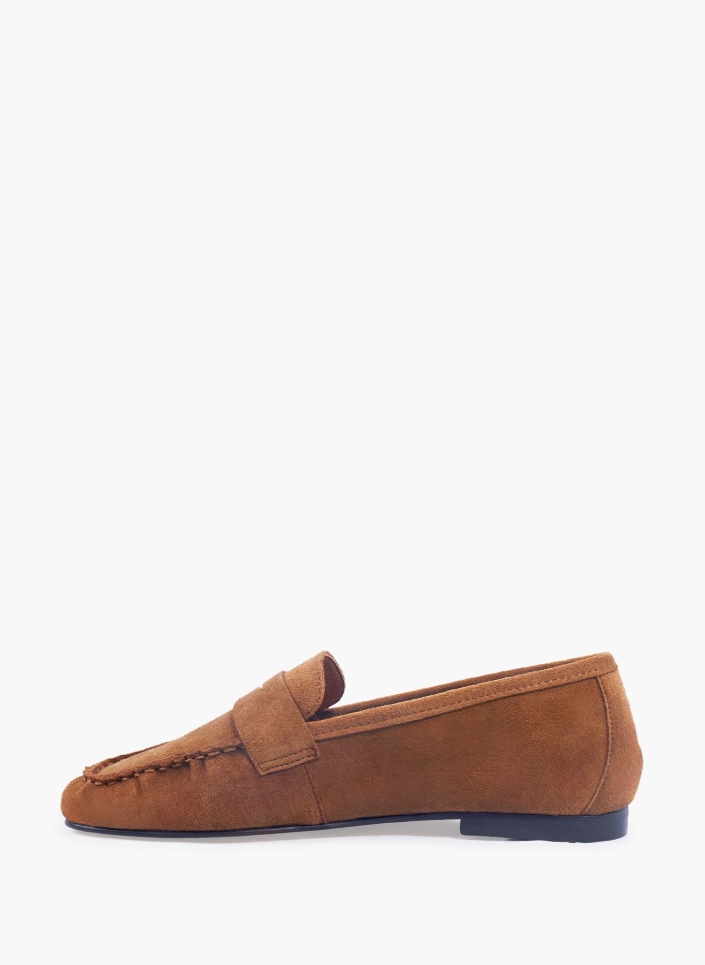 Mocassins plissés thaïs cuir daim JULES & JENN Marron