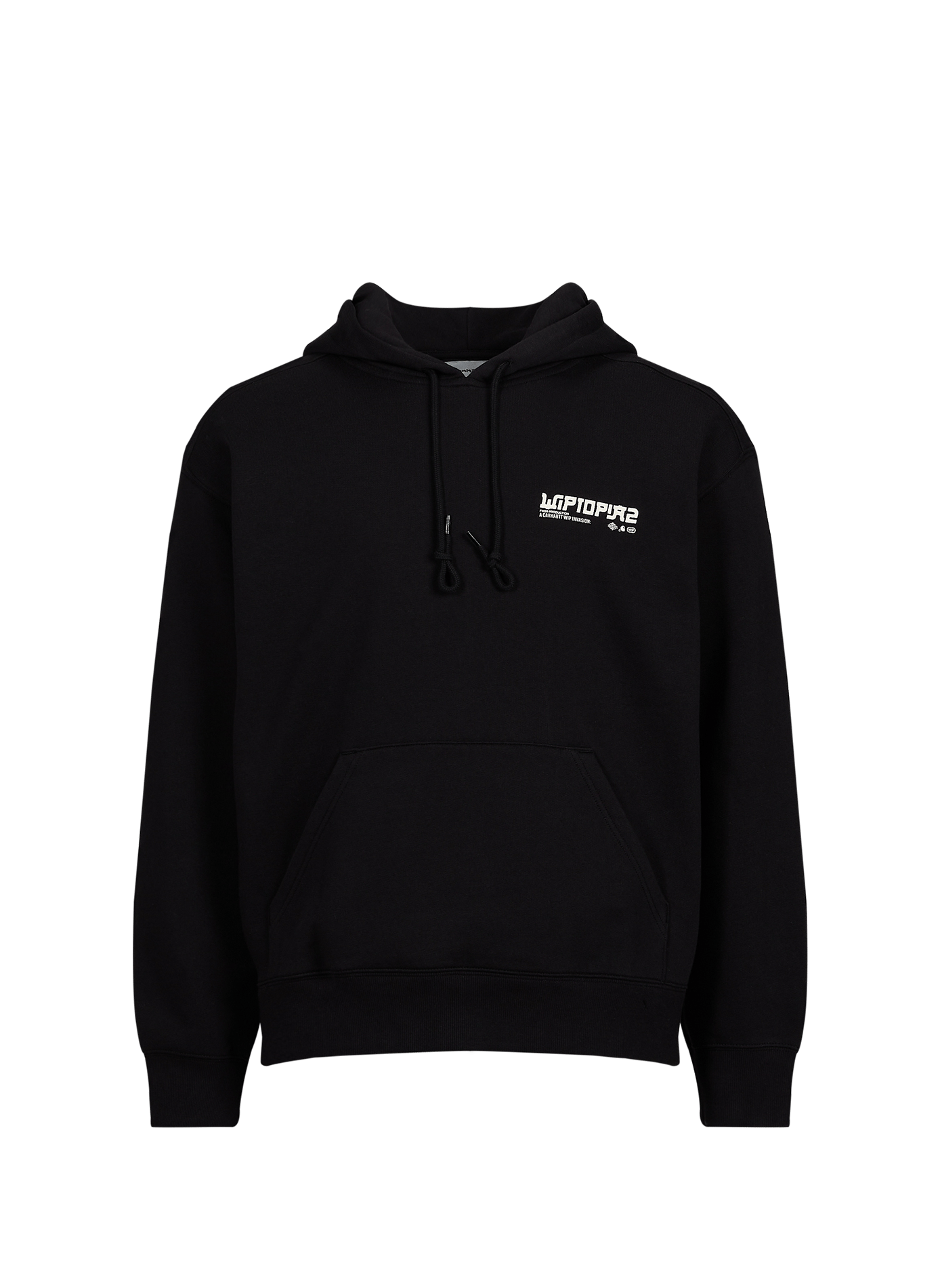 Sweat à capuche droit sérigraphié en coton mélangé CARHARTT WIP Noir