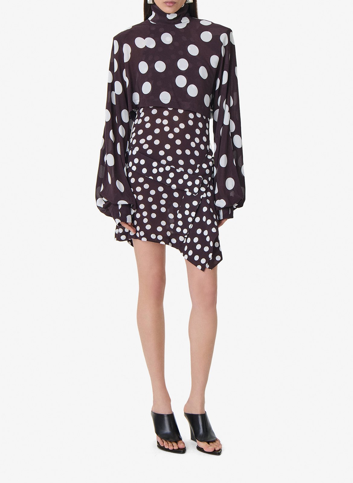 Robe courte col montant imprimée damelia IRO Multicolore