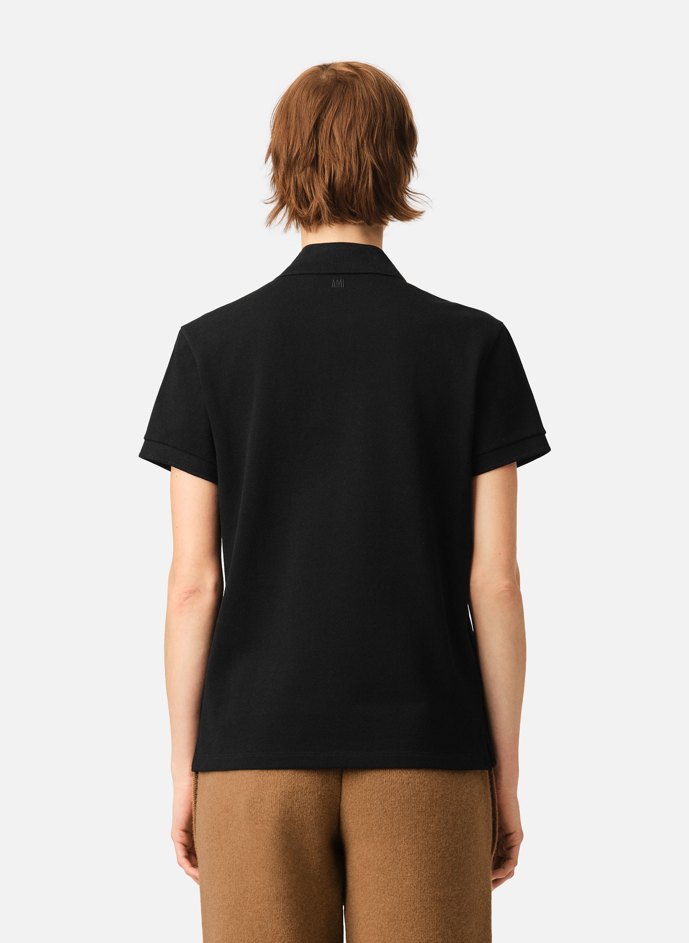 Polo ami de coeur unisexe AMI PARIS Noir