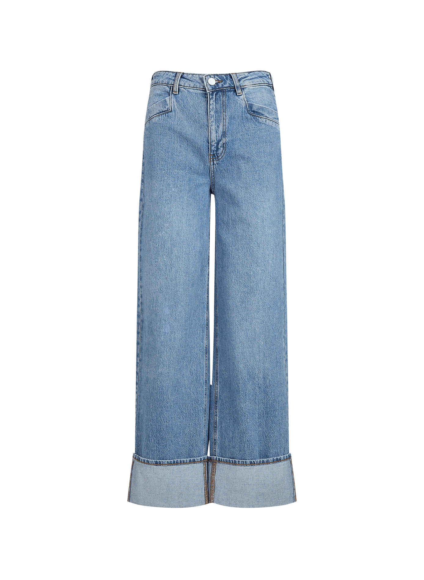 Wide cotton jeans  VILA Blue