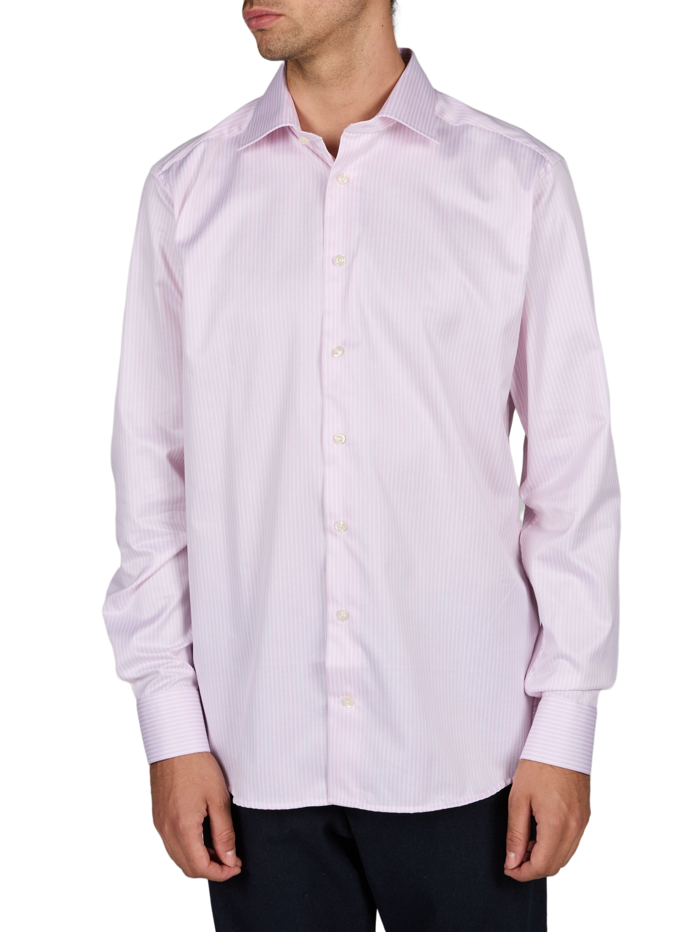 Gestreiftes Hemd aus Baumwolle ETON Rosa