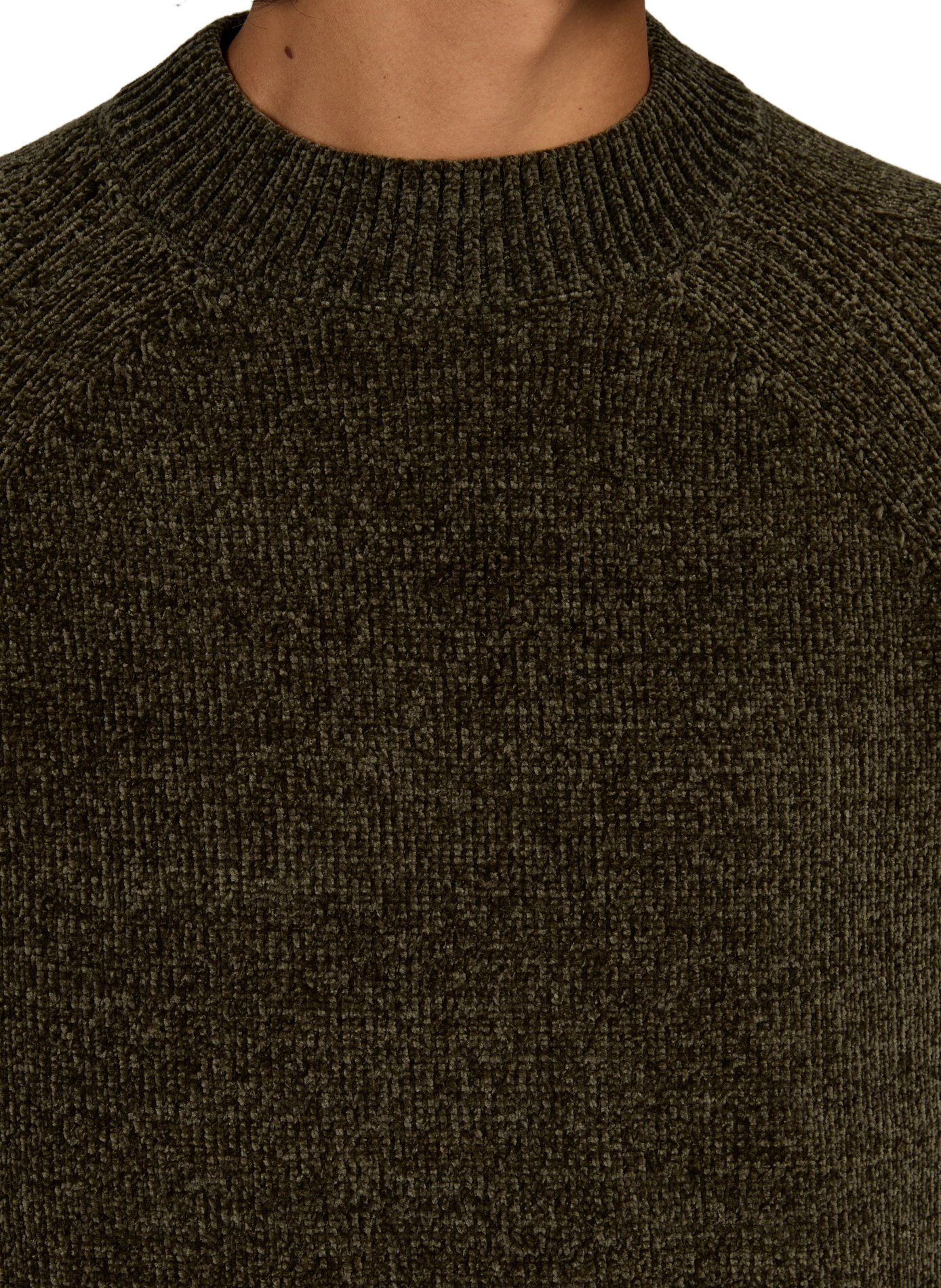 Pull Javier Gordona col rond droit uni 1789 CALA Kaki
