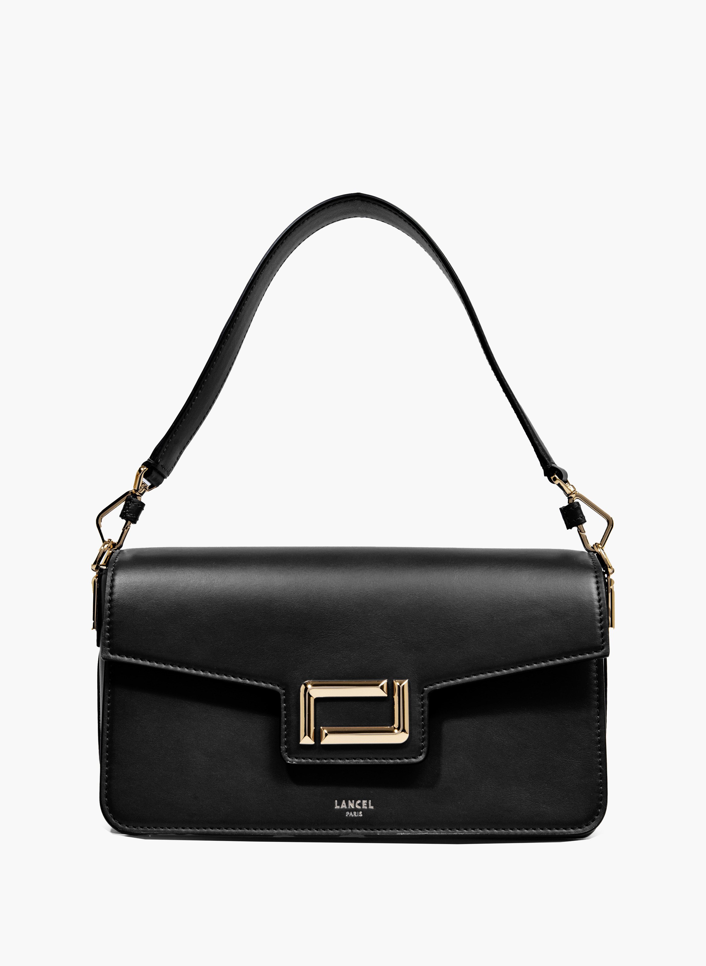 Sac rabat m angèle de lancel en cuir LANCEL Noir