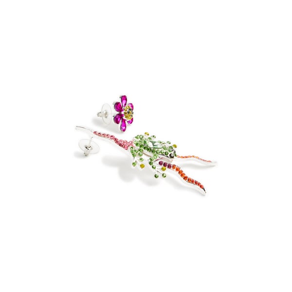 Boucles d'oreille Beetle Fire à strass