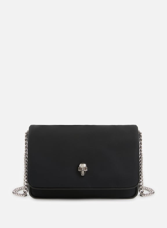 Petit sac Skull en polyester recyclé Noir by ALEXANDER MCQUEEN ALEXANDER MCQUEEN Petit sac Skull en polyester recyclé Noir