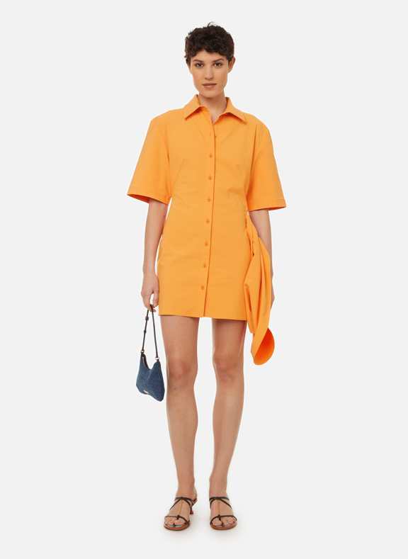 JACQUEMUS Das Camisa Orange Kleid