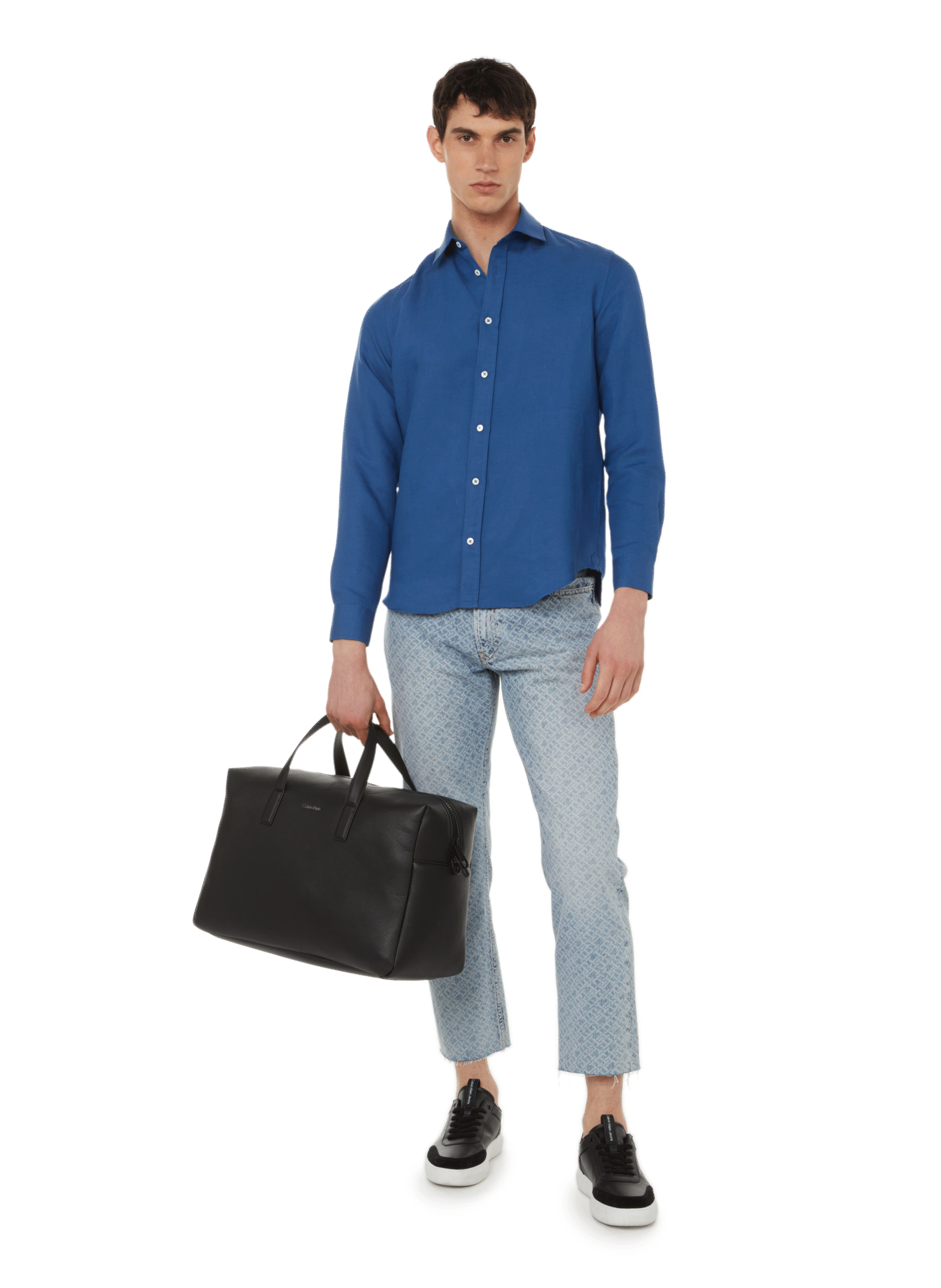 Bara linen and lyocell shirt EDITIONS 102 Blue