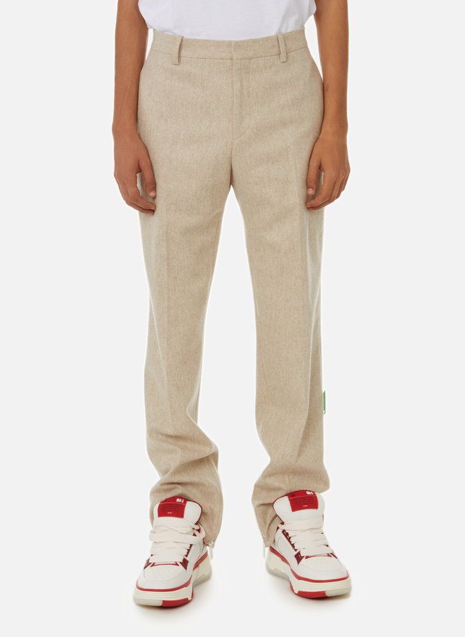 Cashmere and wool-blend trousers OFF-WHITE