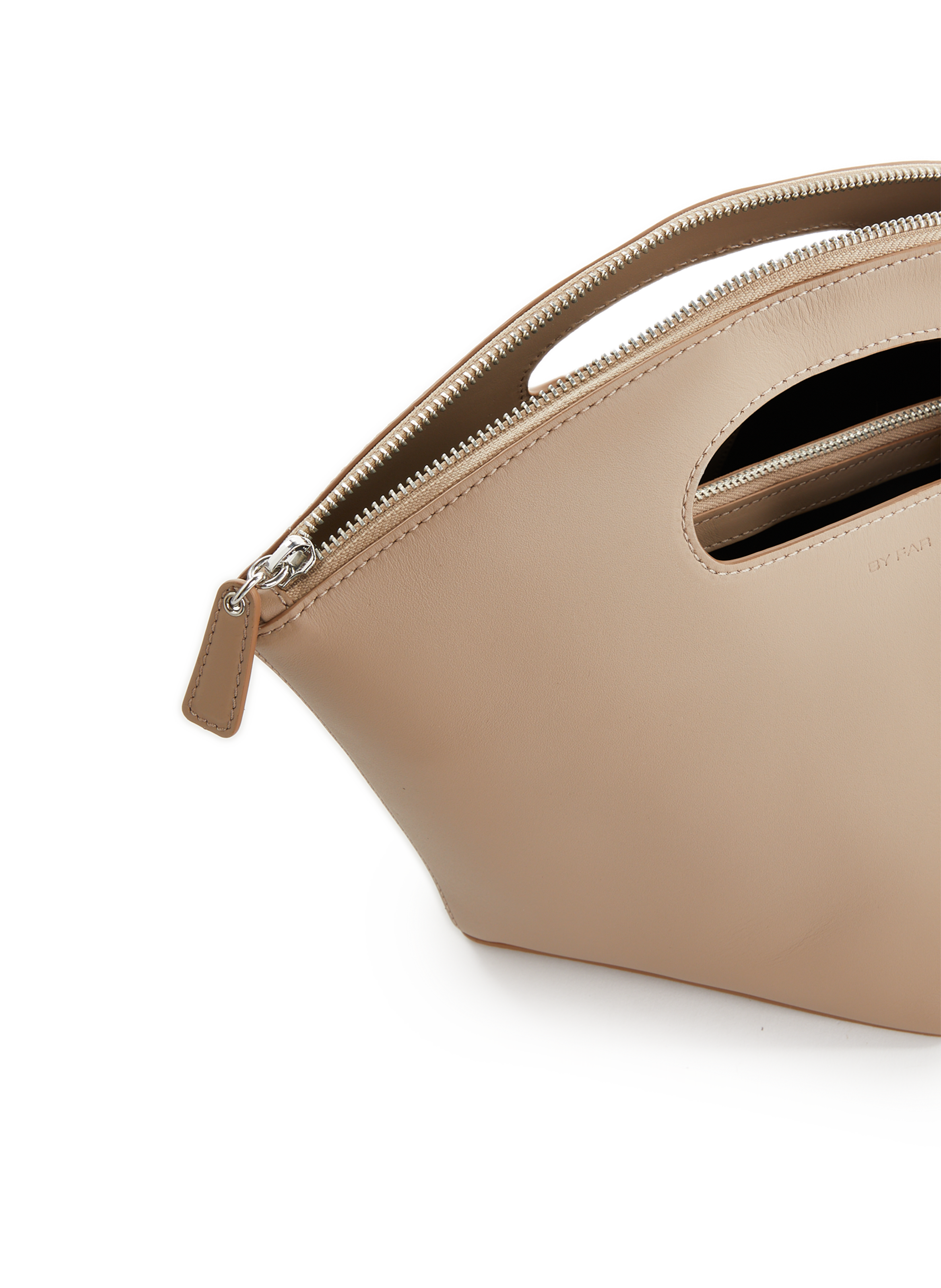 Sac à main Rubik en cuir  BY FAR Beige