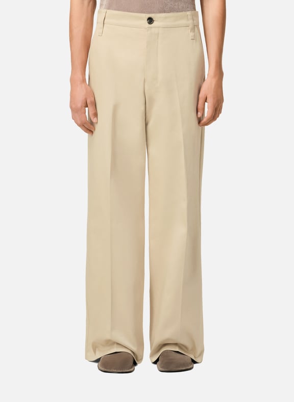Pantalon coupe baggy Beige by AMI PARIS AMI PARIS Pantalon coupe baggy Beige