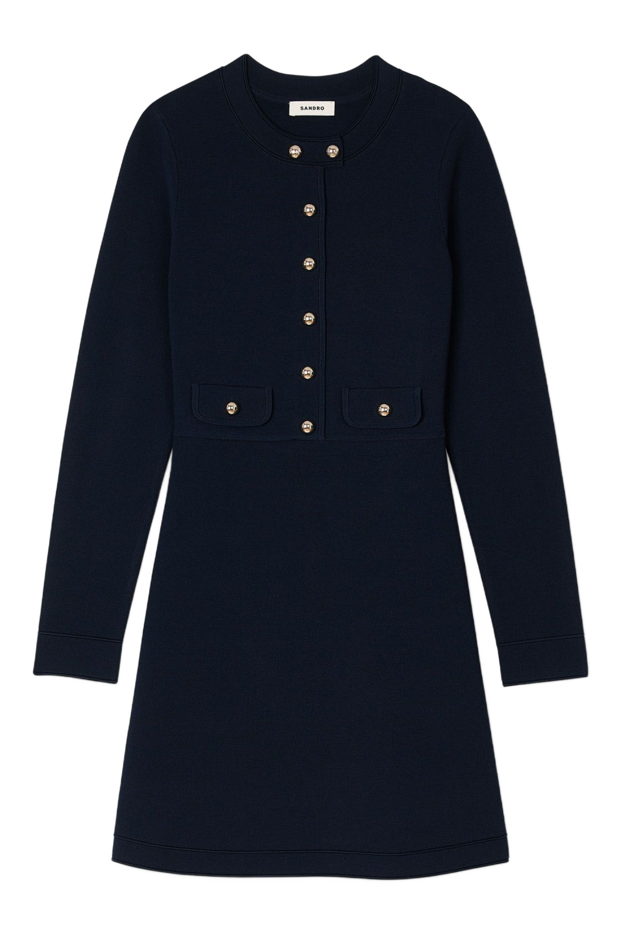 Robe droite col rond SANDRO Bleu